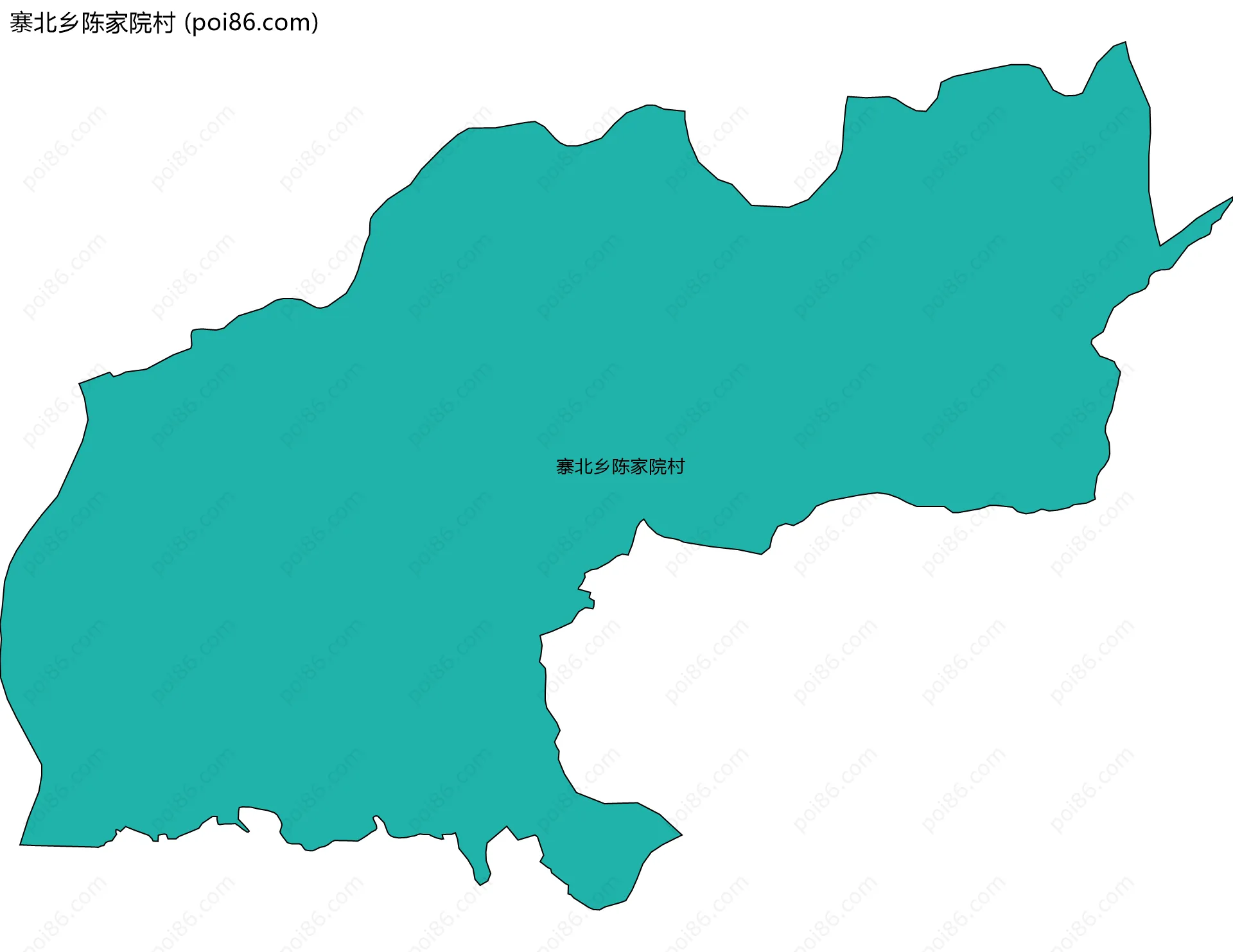 寨北乡陈家院村边界地图