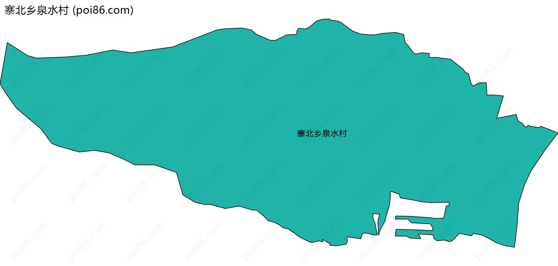 寨北乡泉水村边界地图