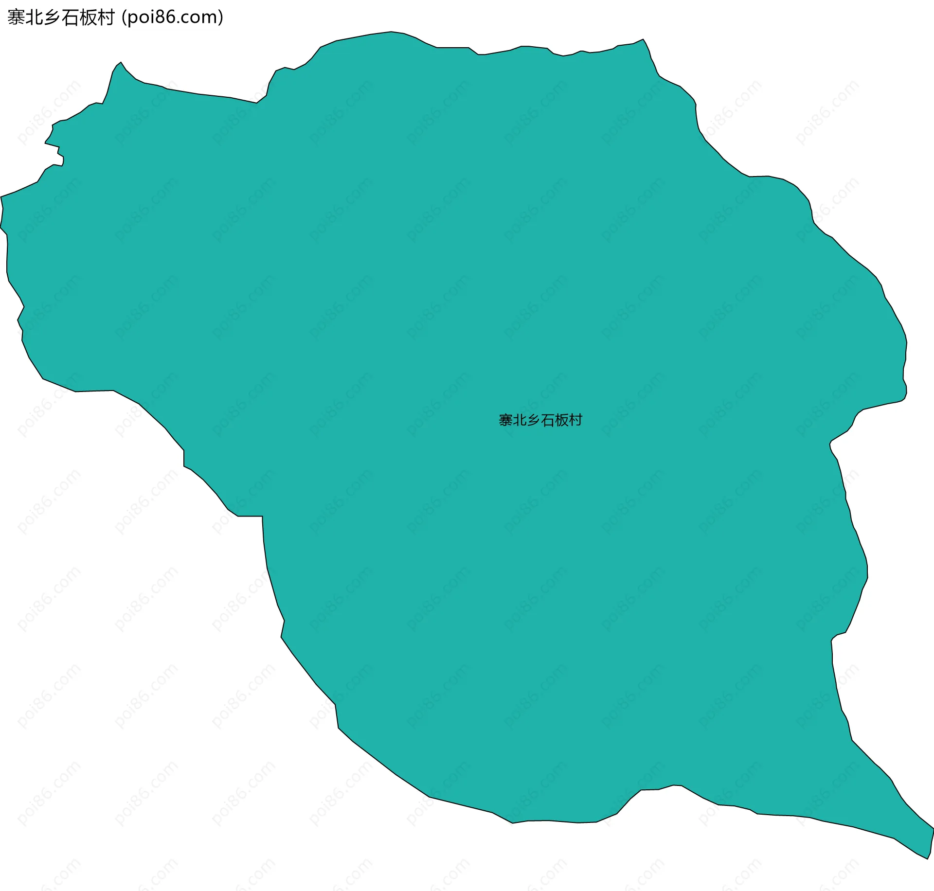 寨北乡石板村边界地图