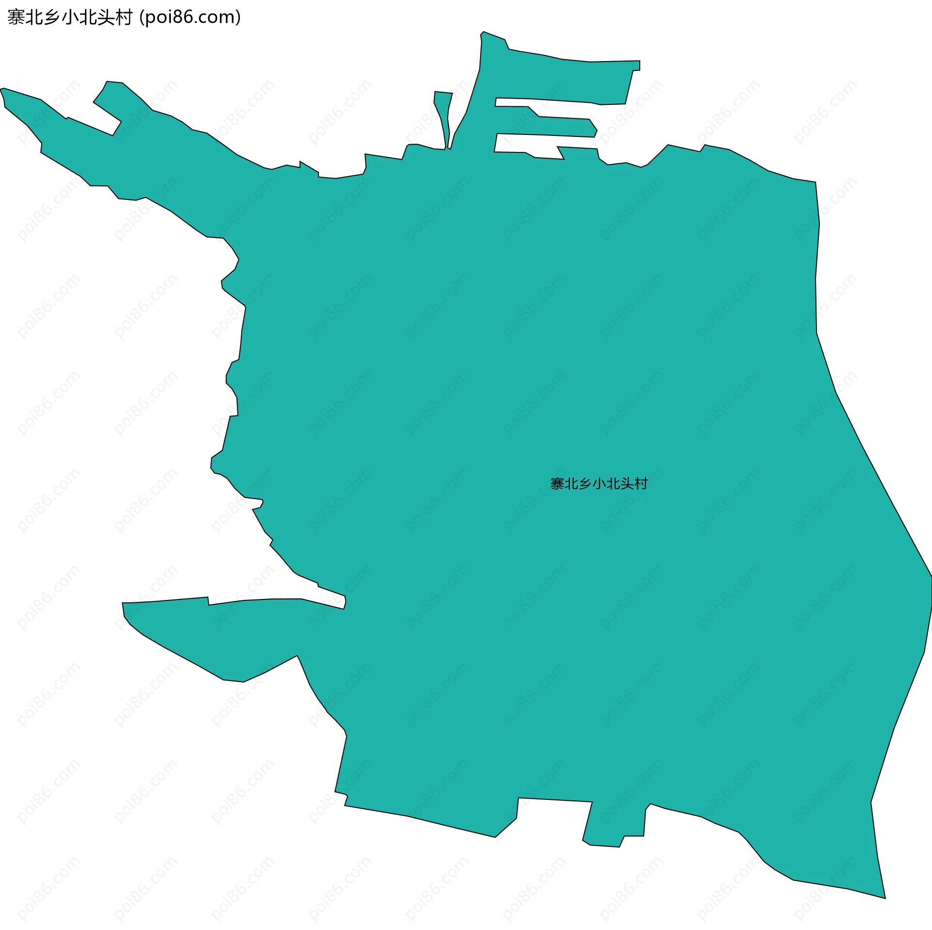 寨北乡小北头村边界地图