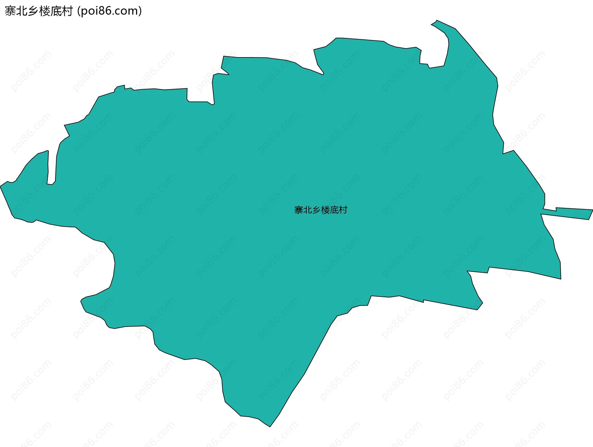 寨北乡楼底村边界地图