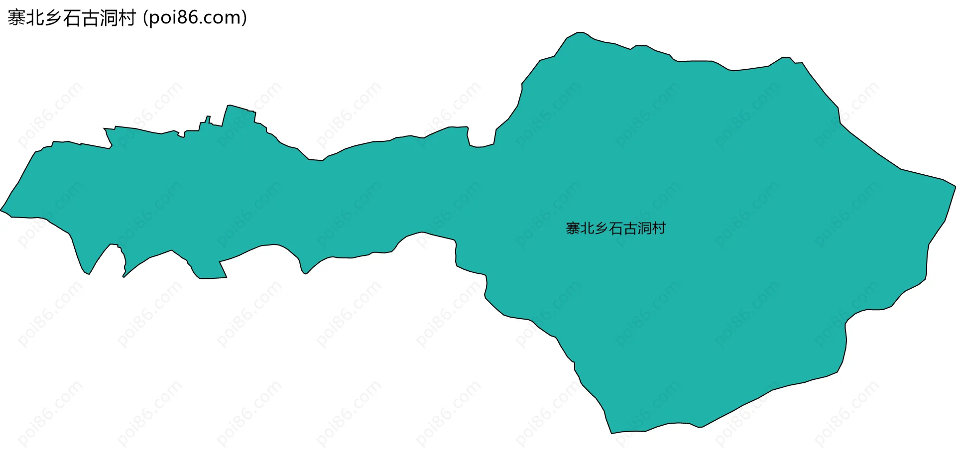 寨北乡石古洞村边界地图