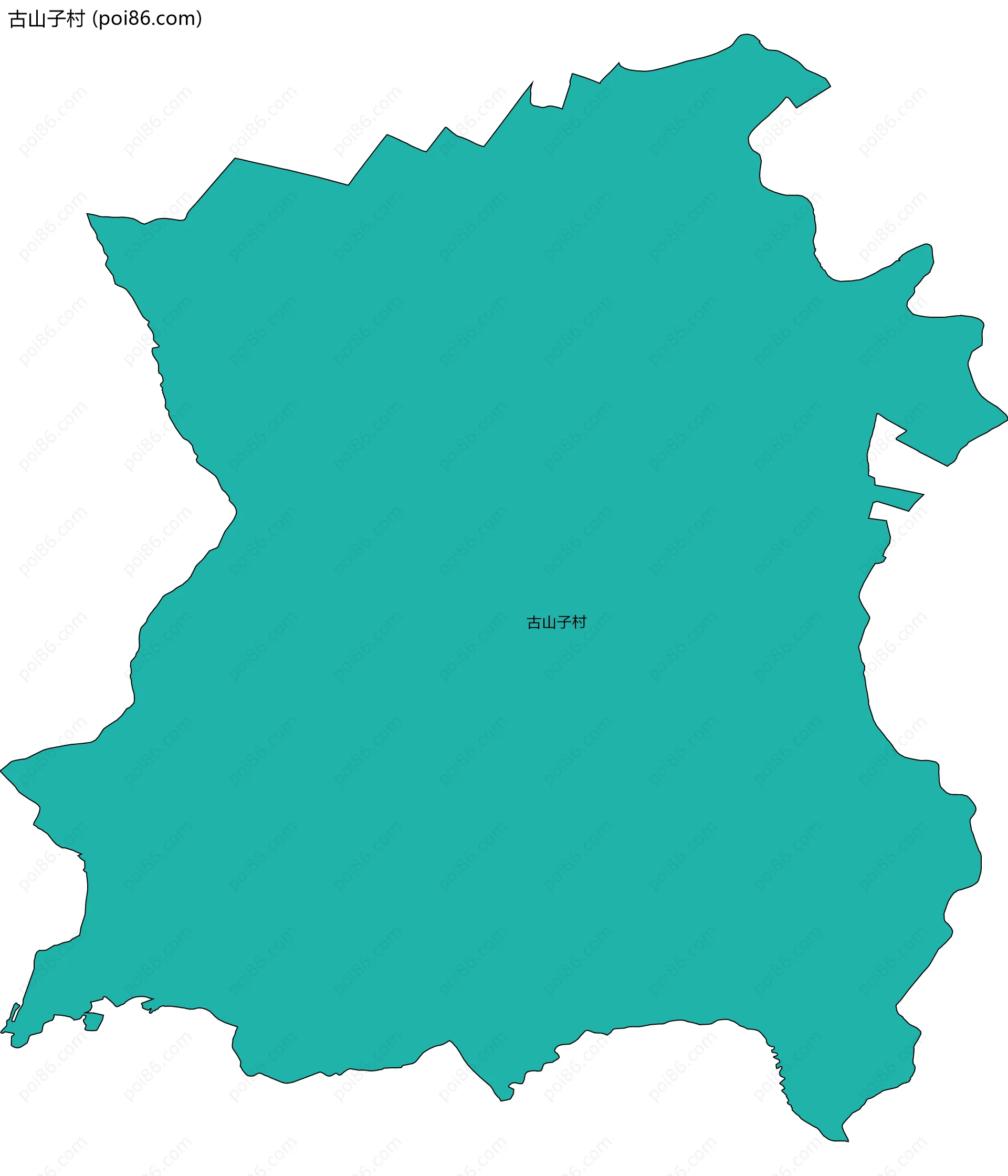 古山子村边界地图