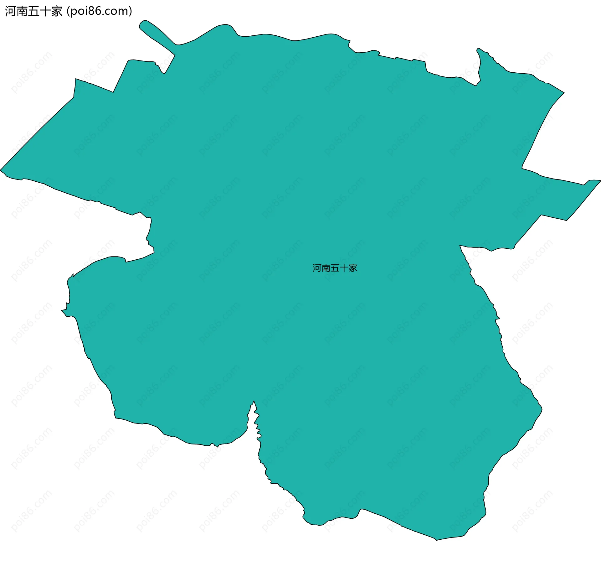 河南五十家边界地图