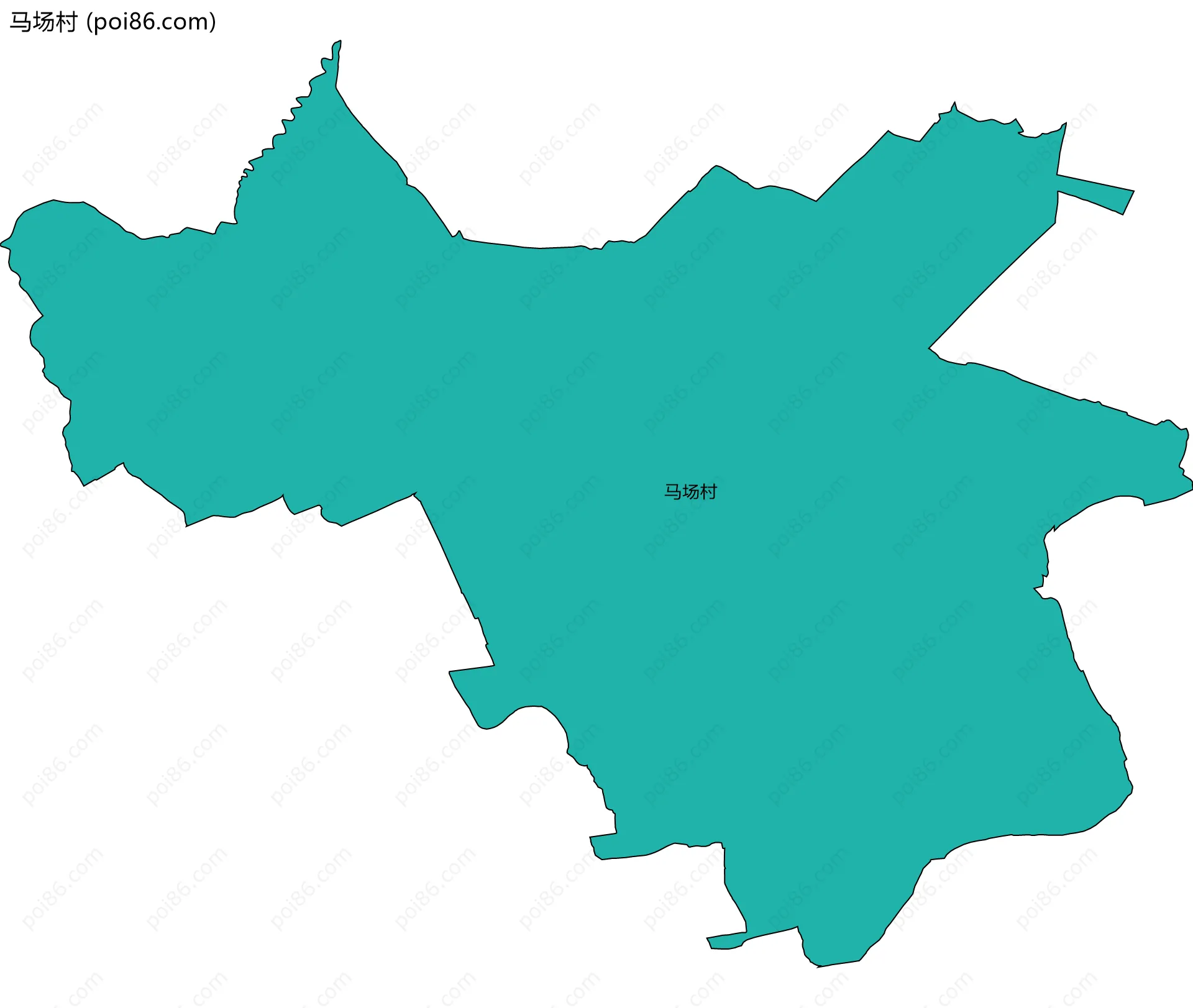 马场村边界地图