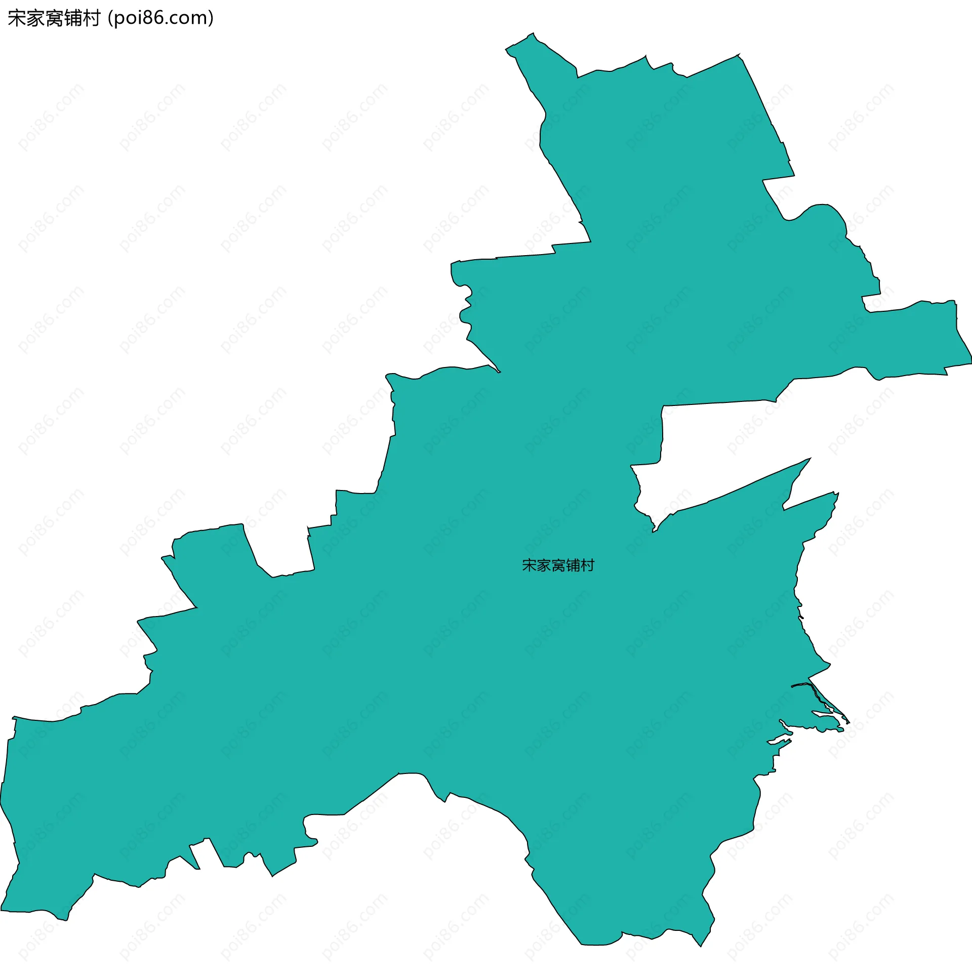 宋家窝铺村边界地图