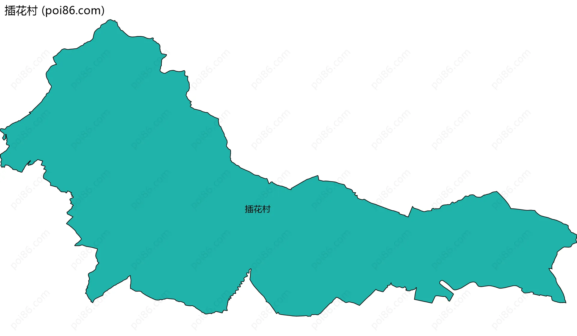 插花村边界地图