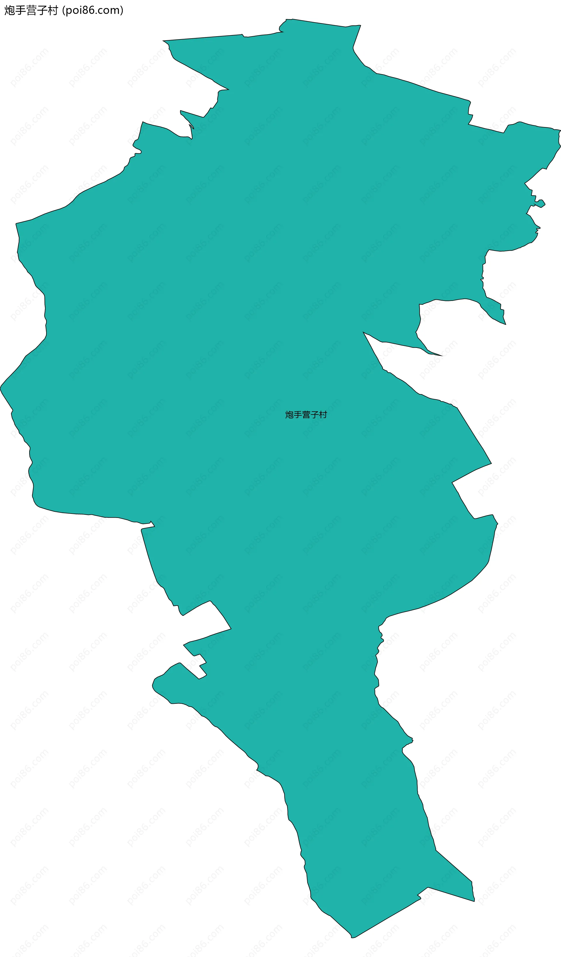 炮手营子村边界地图