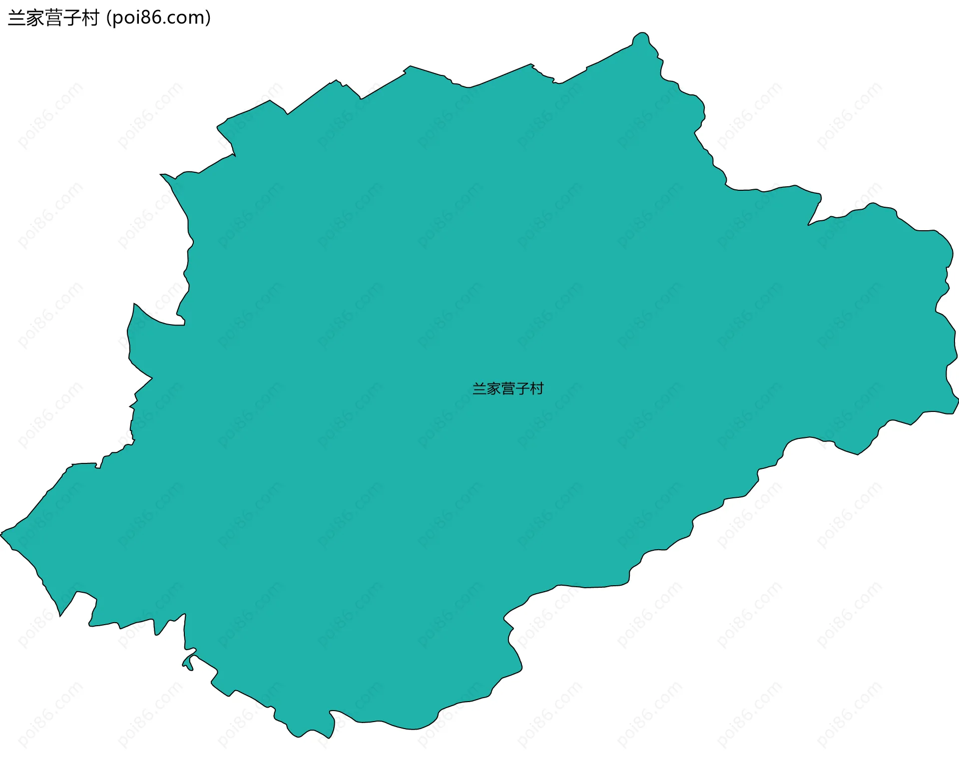 兰家营子村边界地图