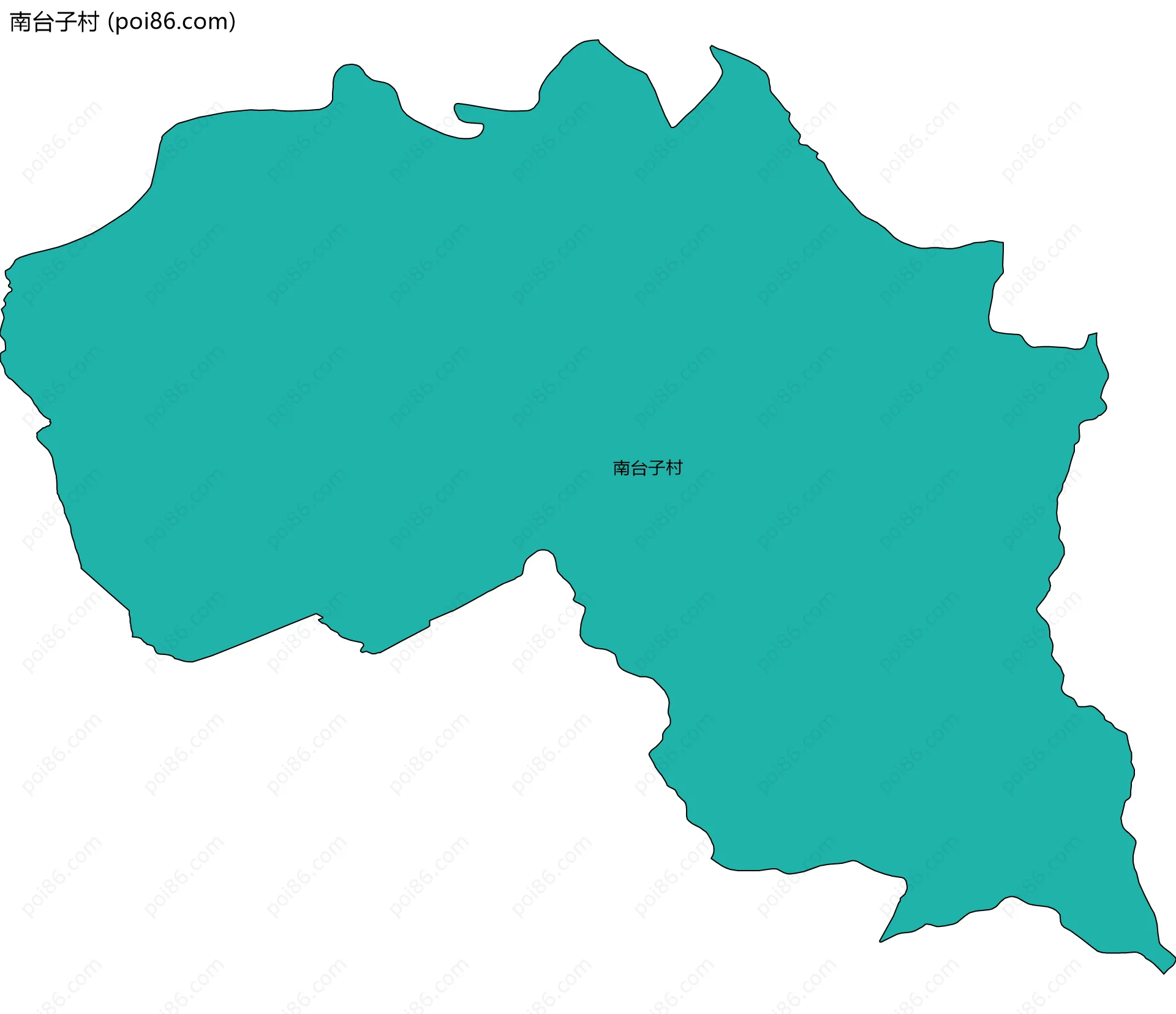 南台子村边界地图