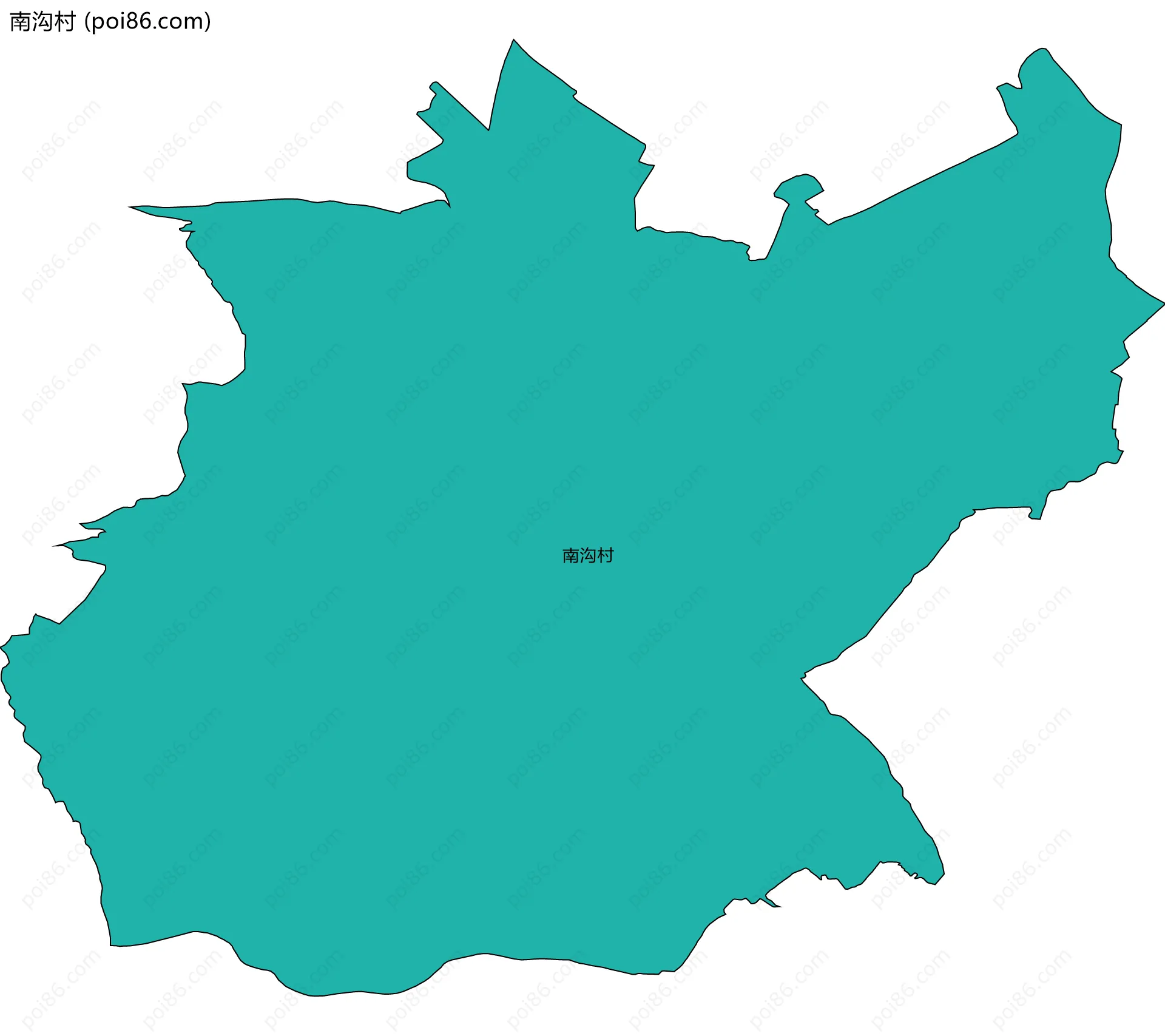 南沟村边界地图