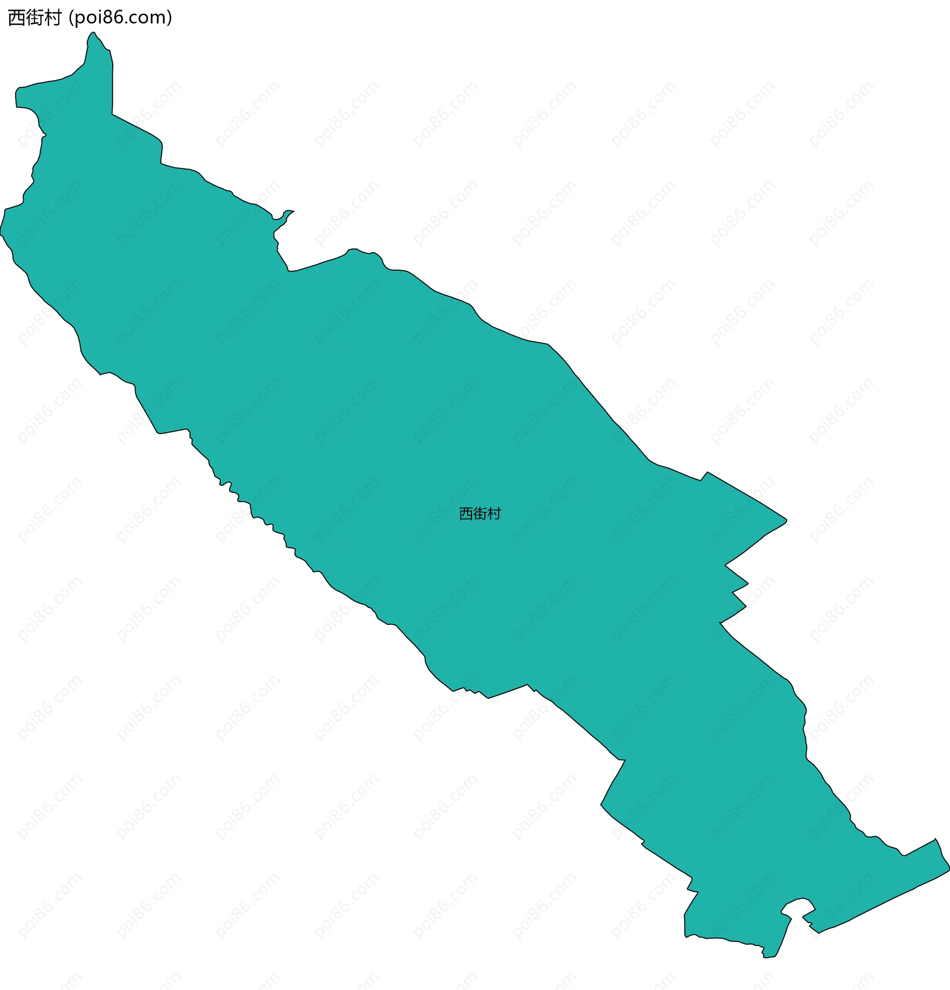 西街村边界地图