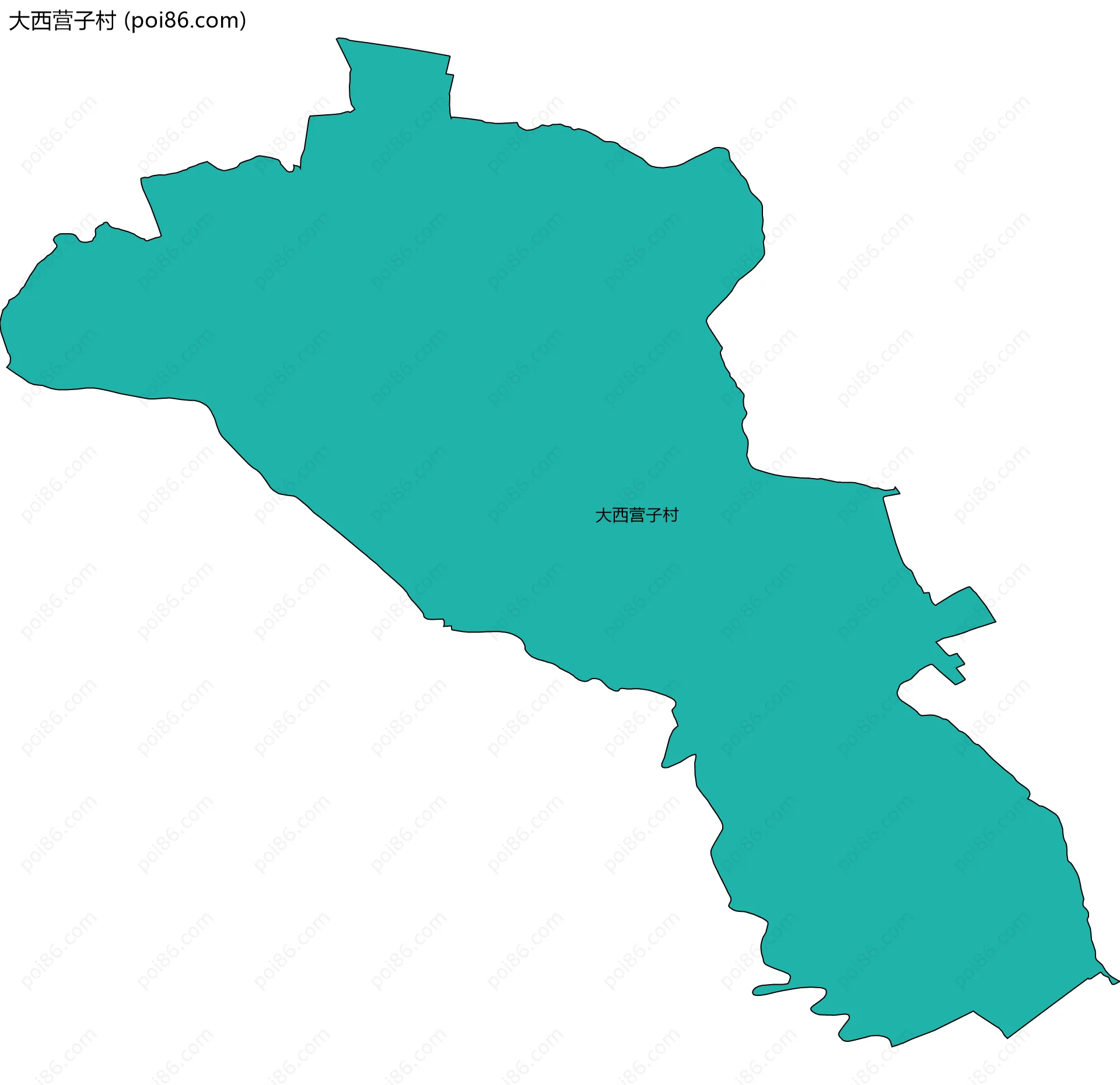 大西营子村边界地图