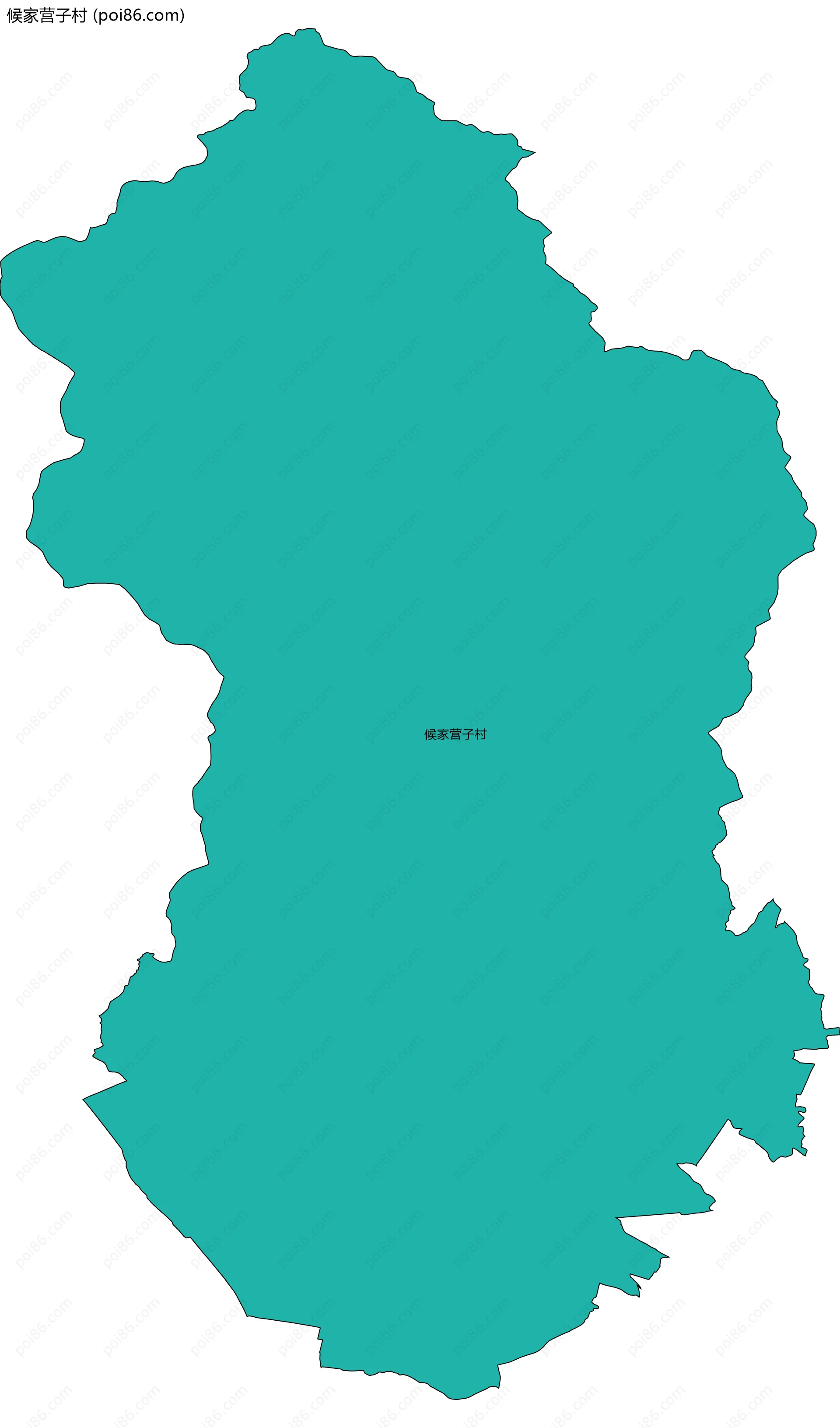 候家营子村边界地图