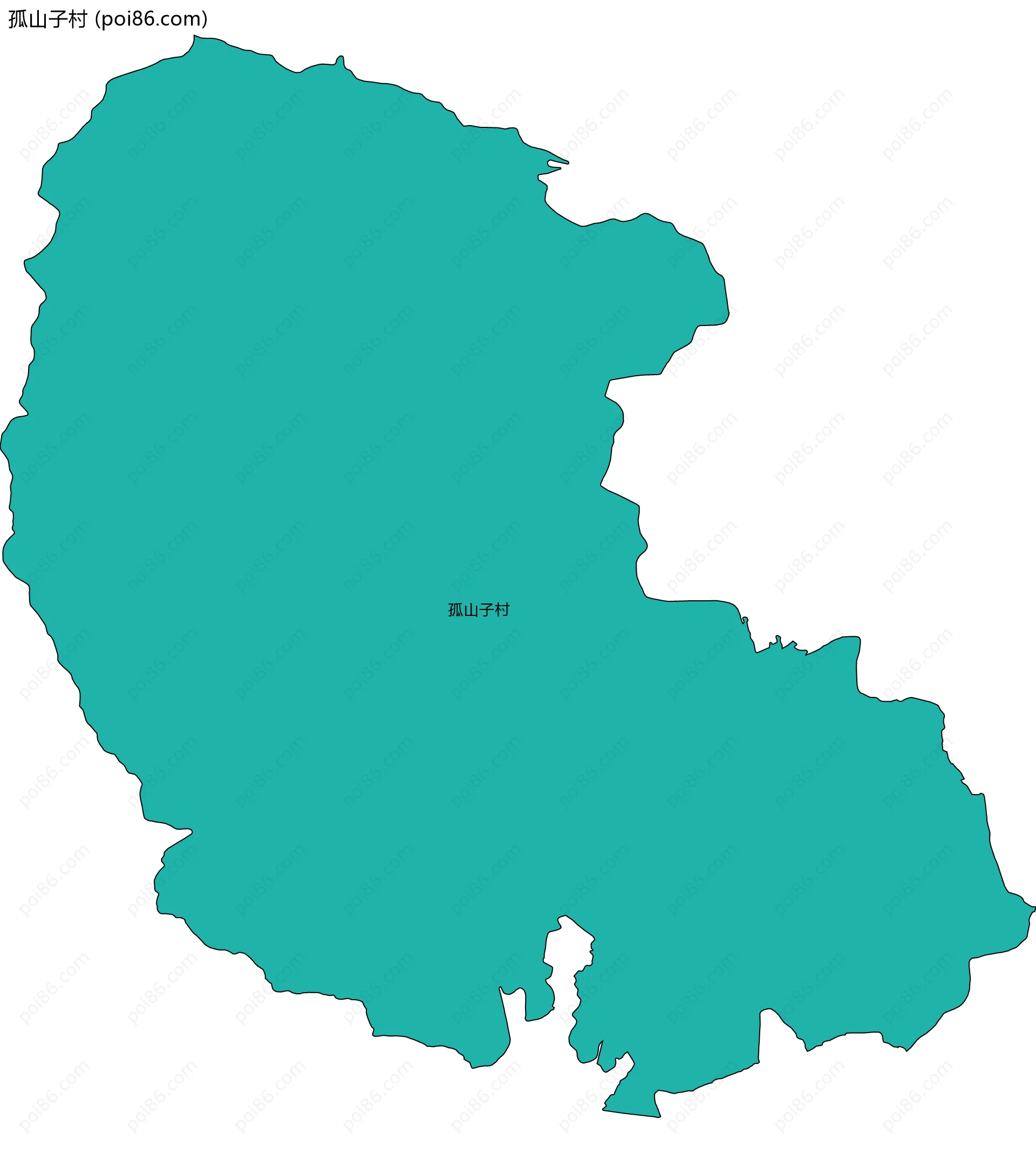 孤山子村边界地图