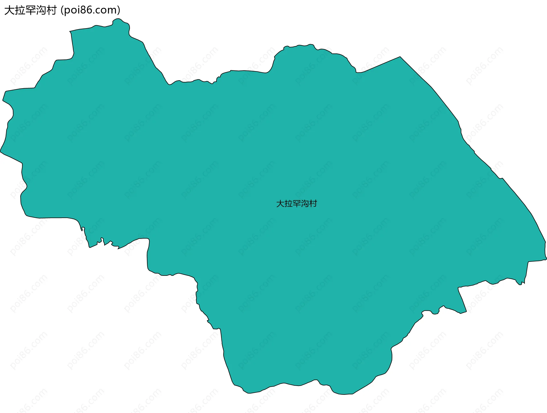 大拉罕沟村边界地图