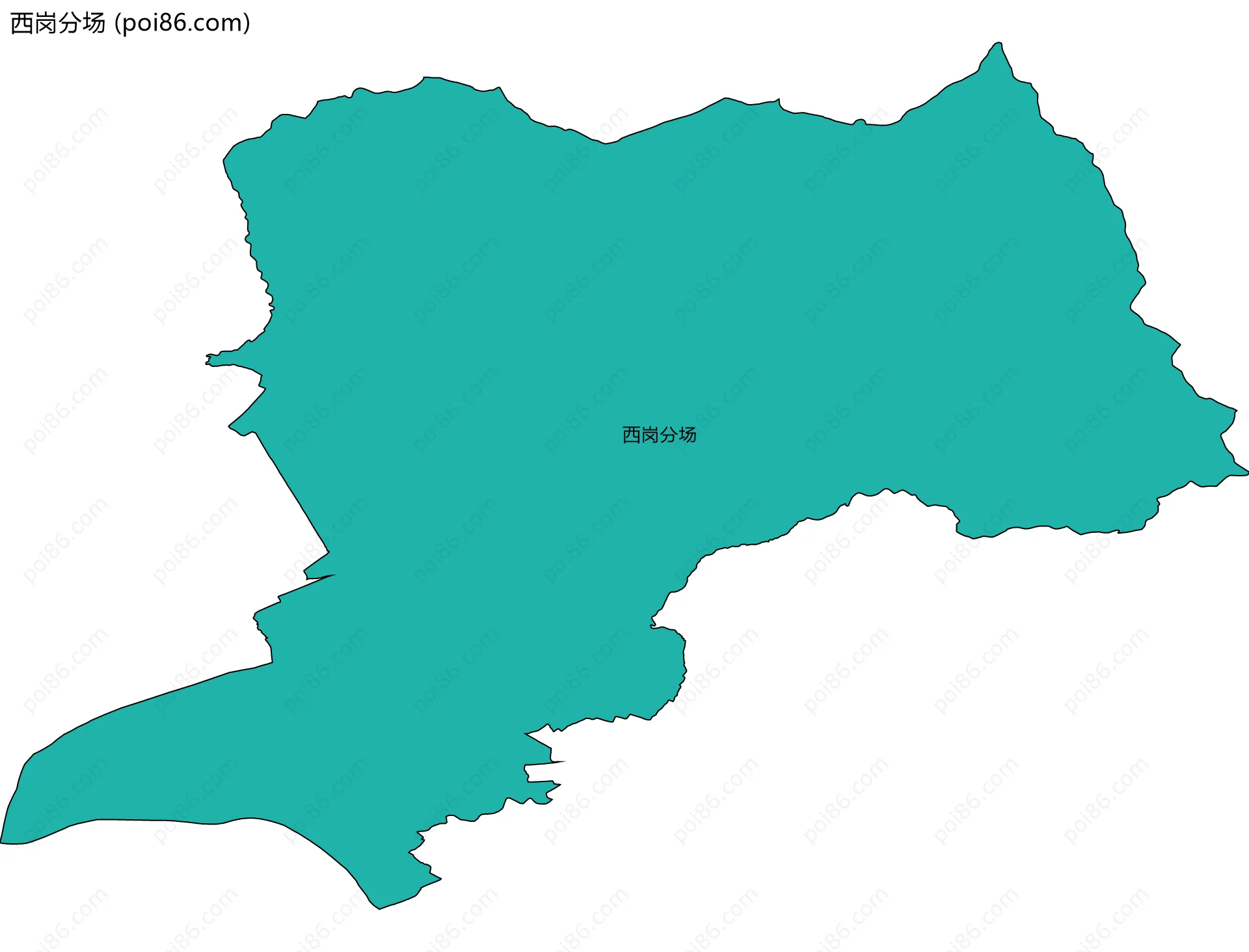 西岗分场边界地图