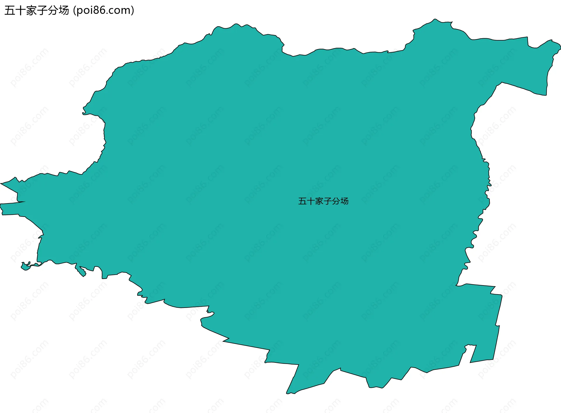 五十家子分场边界地图