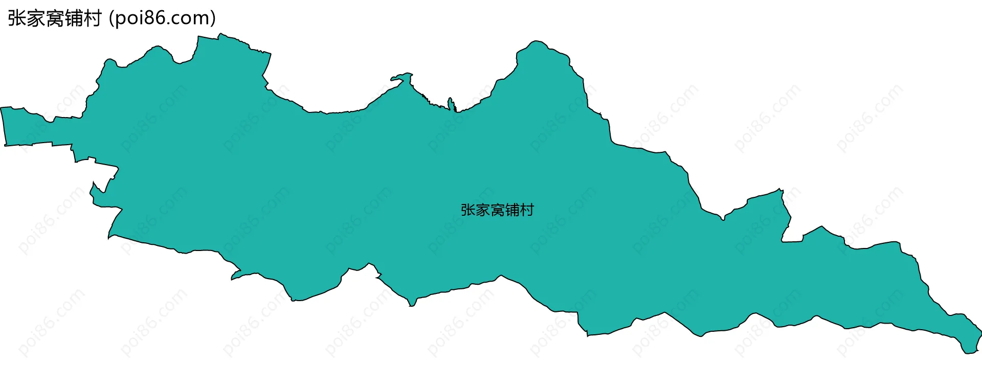 张家窝铺村边界地图