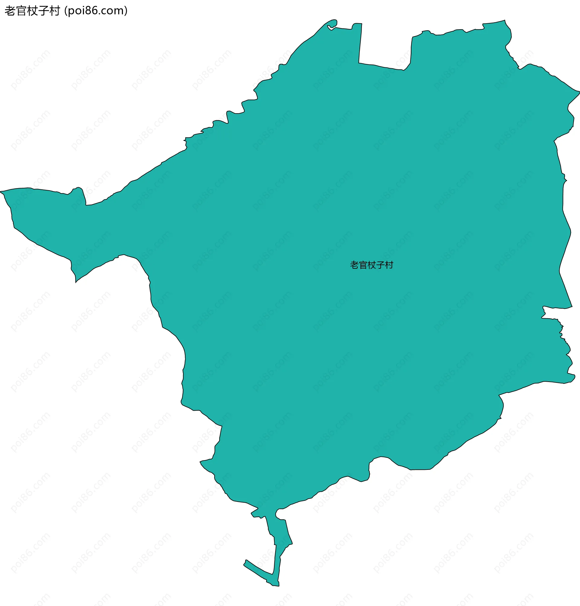 老官杖子村边界地图