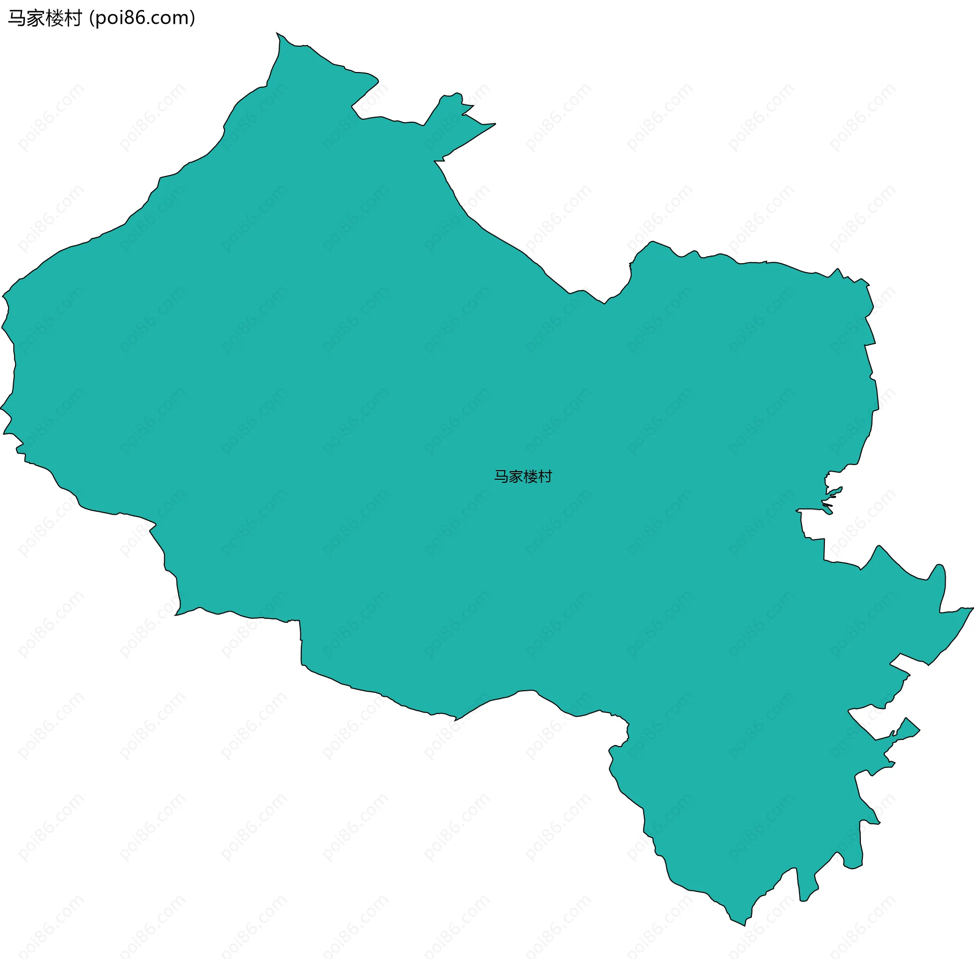 马家楼村边界地图