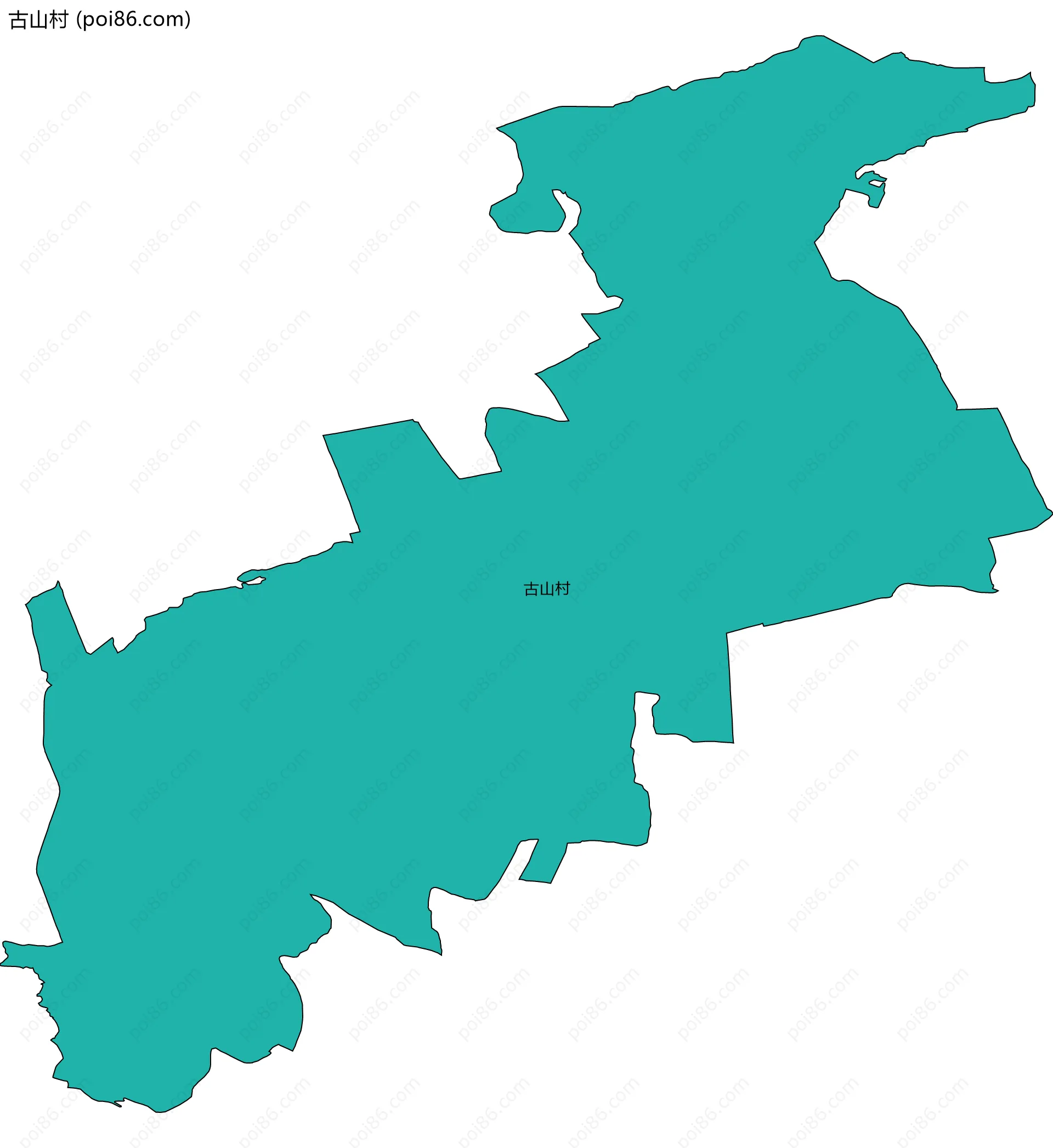 古山村边界地图