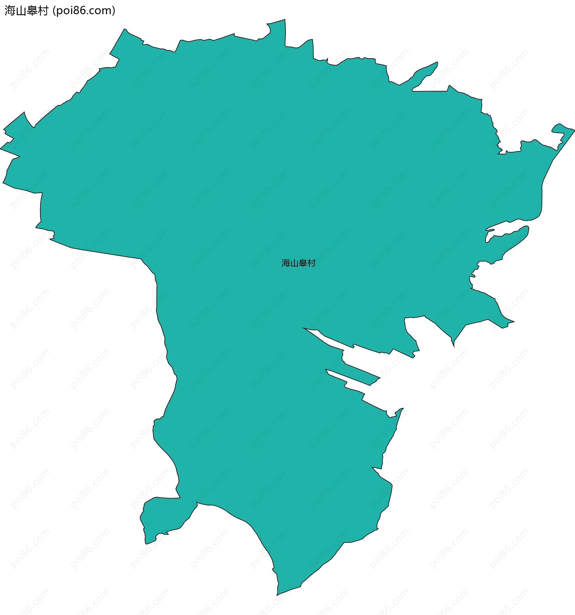 海山皋村边界地图