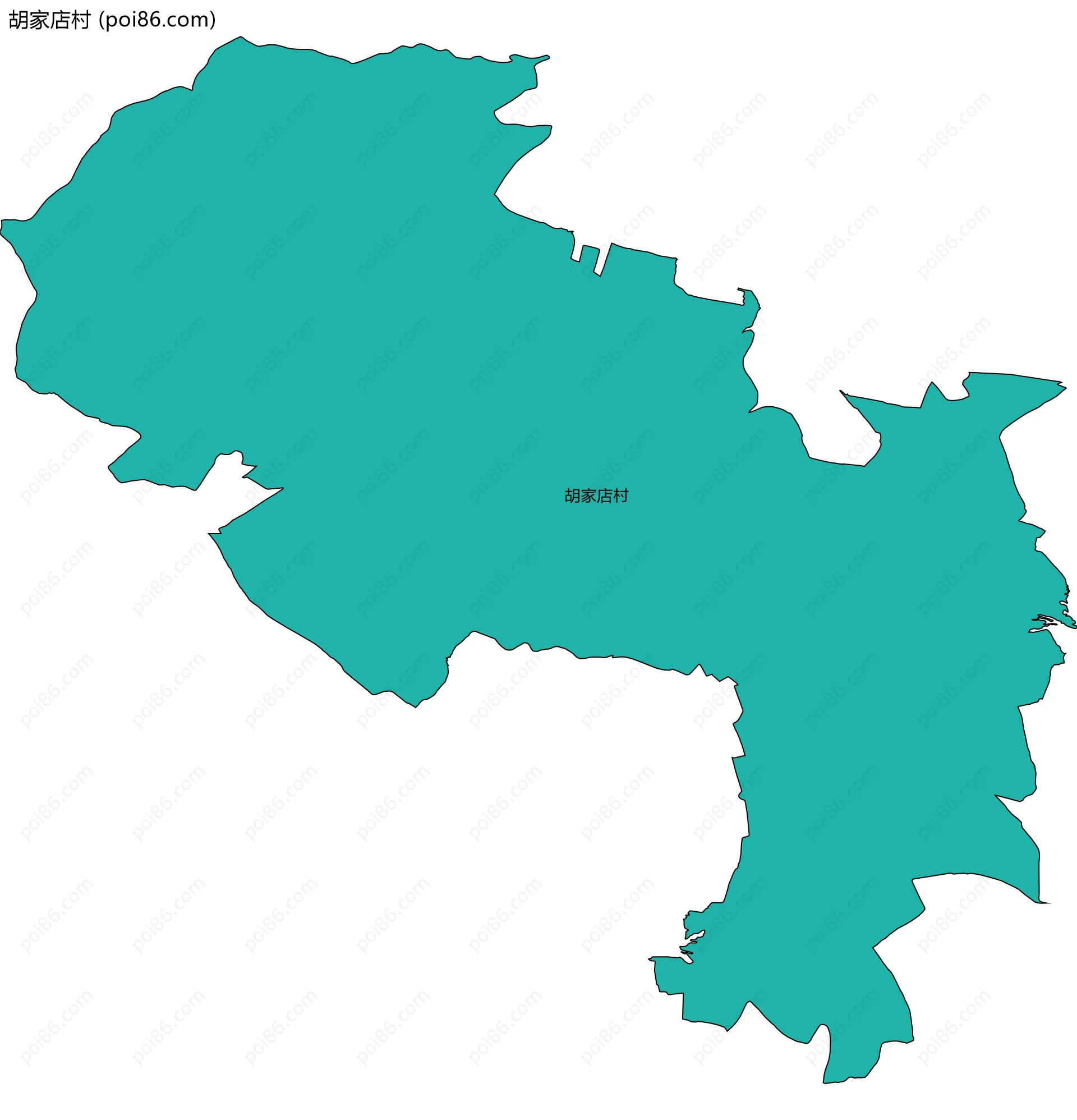 胡家店村边界地图