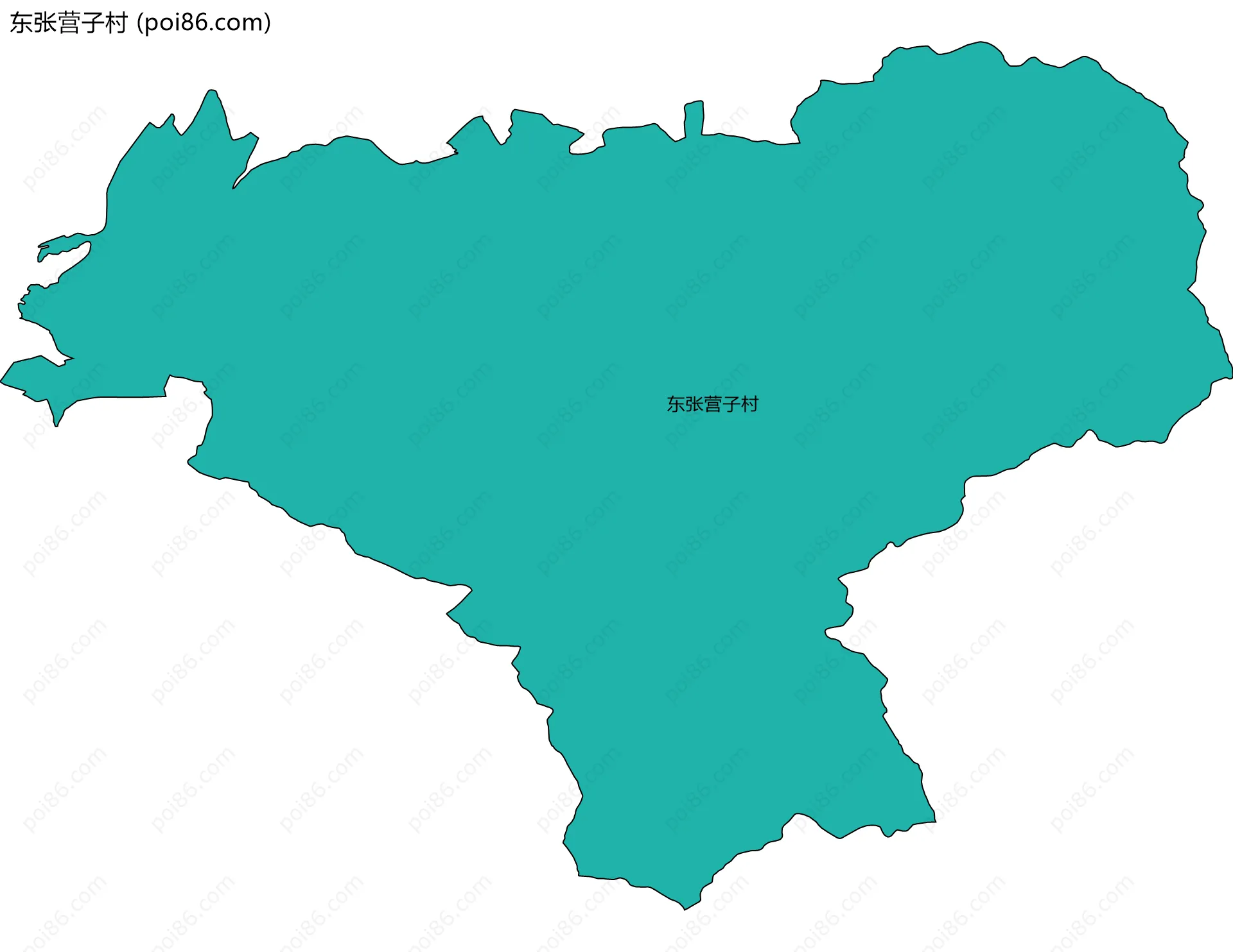 东张营子村边界地图