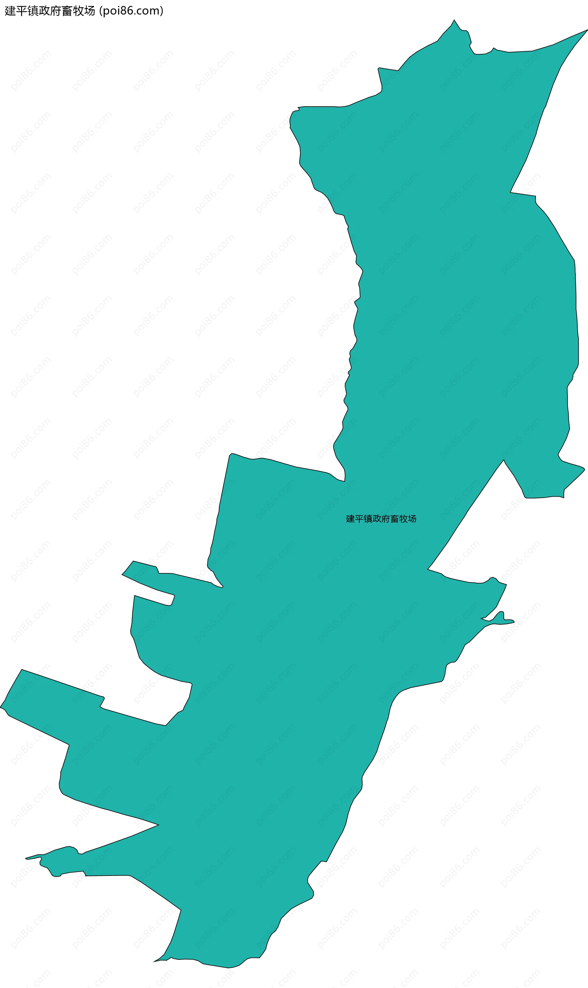 建平镇政府畜牧场边界地图