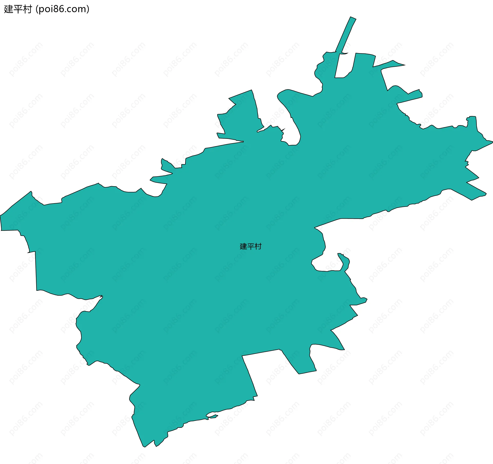 建平村边界地图