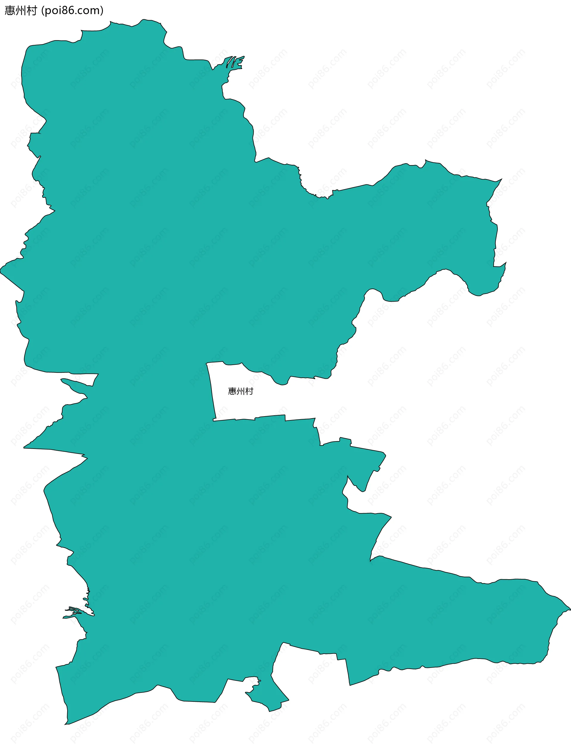 惠州村边界地图