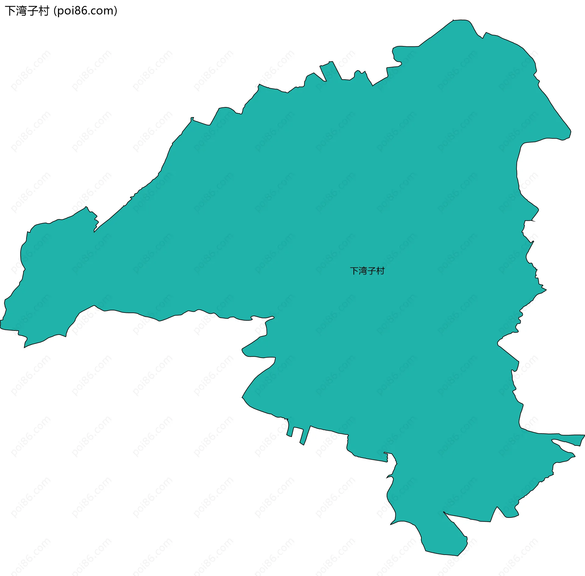 下湾子村边界地图