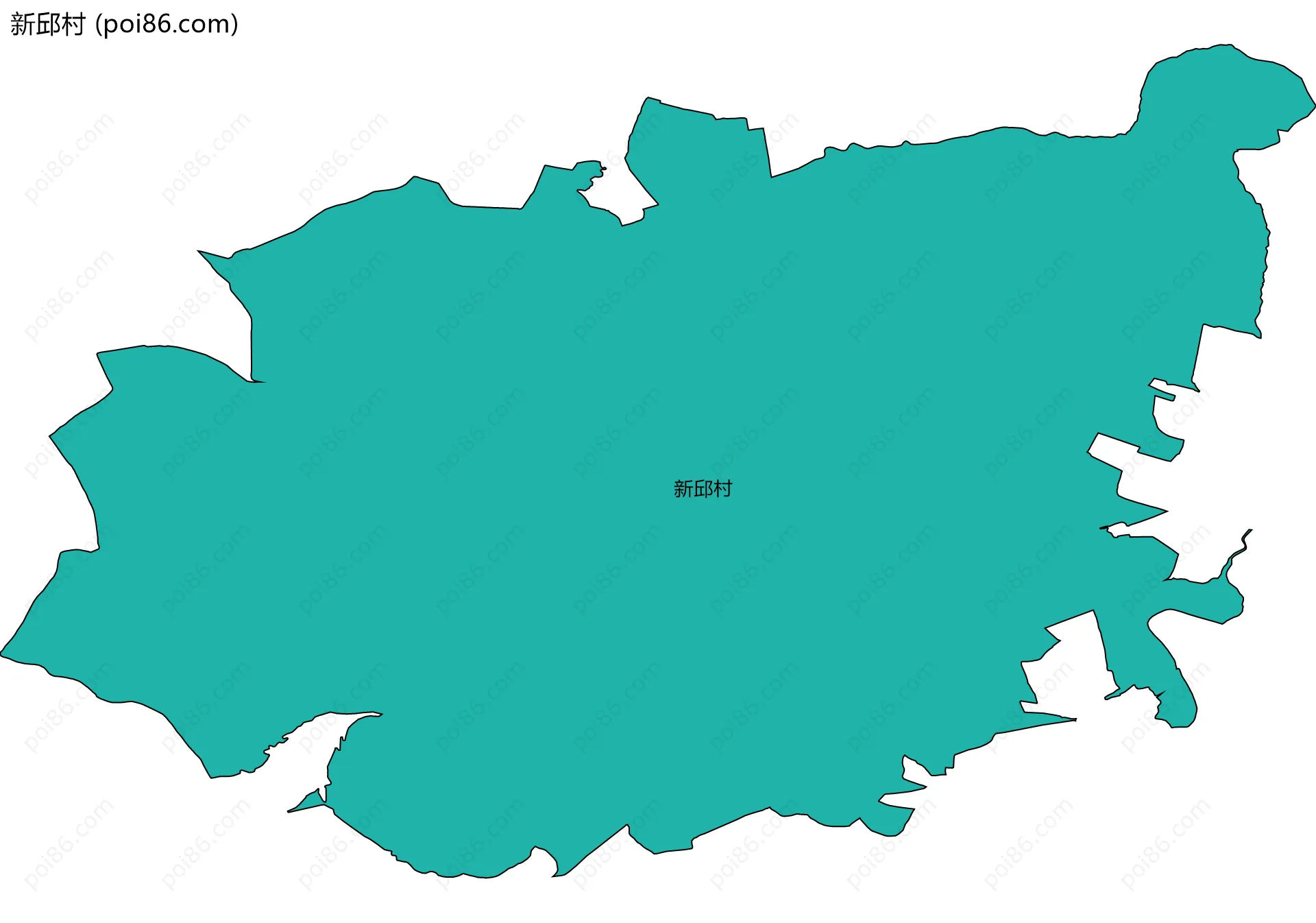 新邱村边界地图