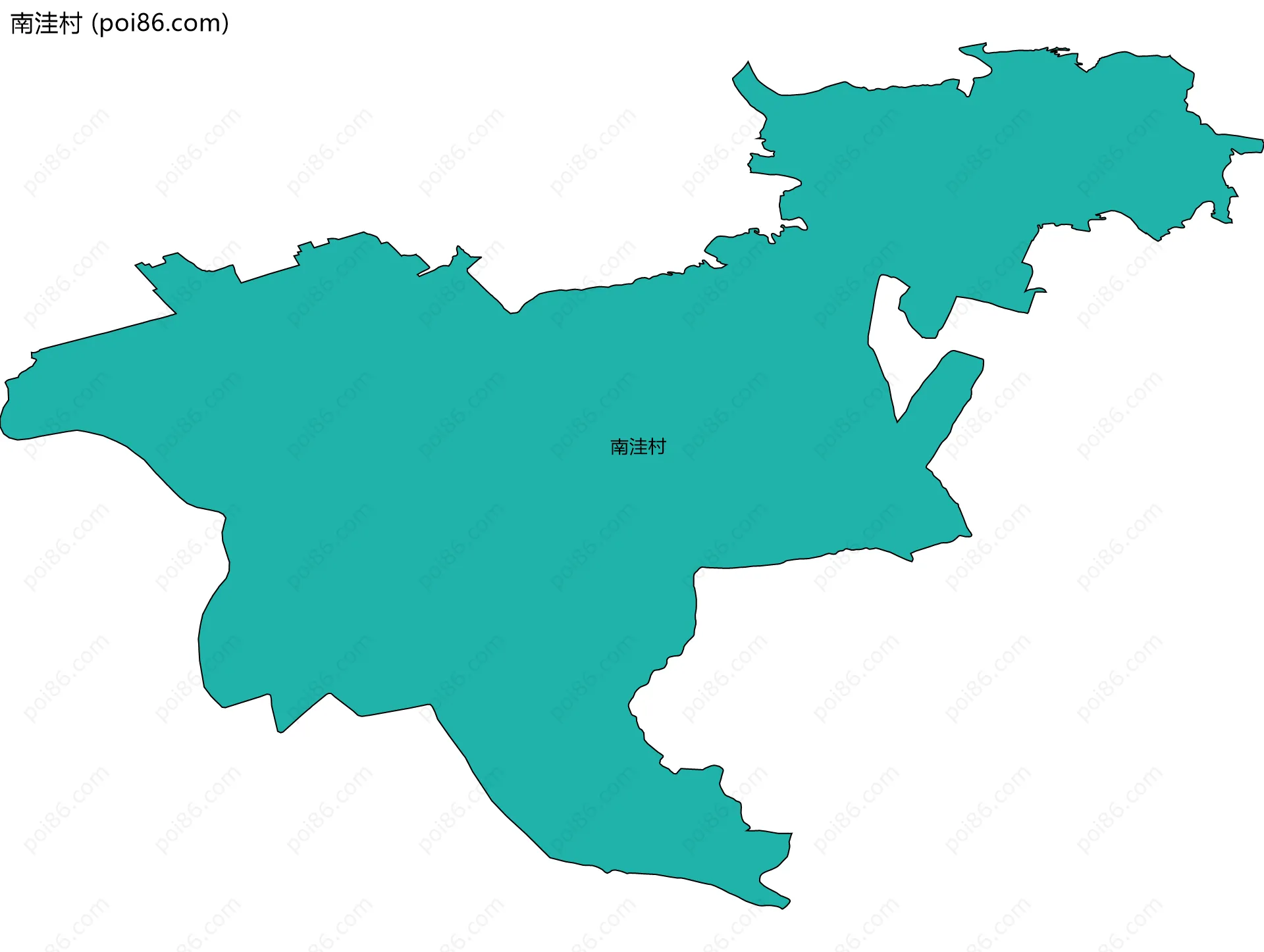 南洼村边界地图