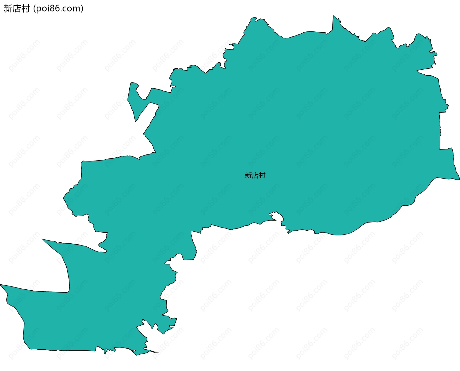 新店村边界地图