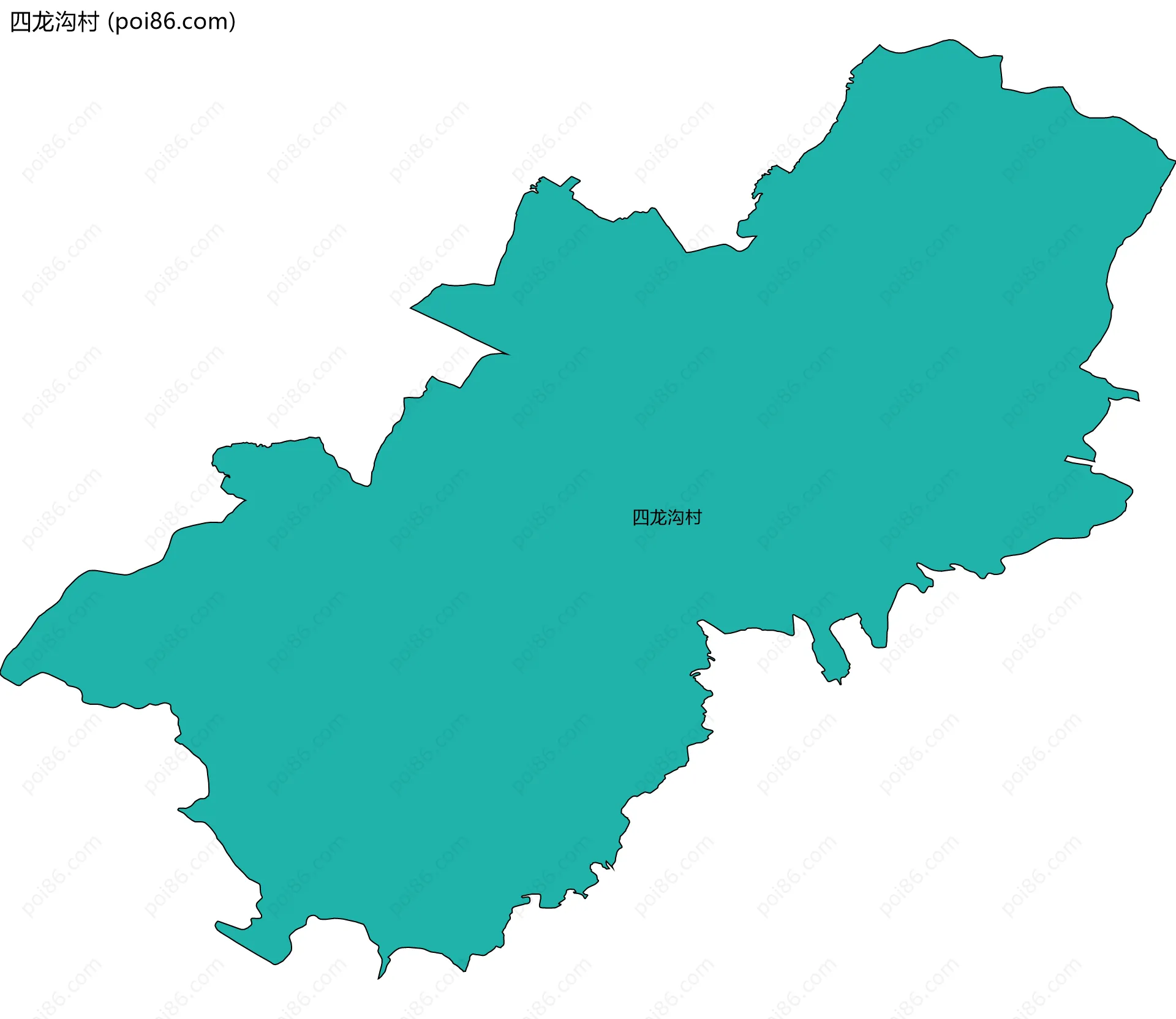 四龙沟村边界地图