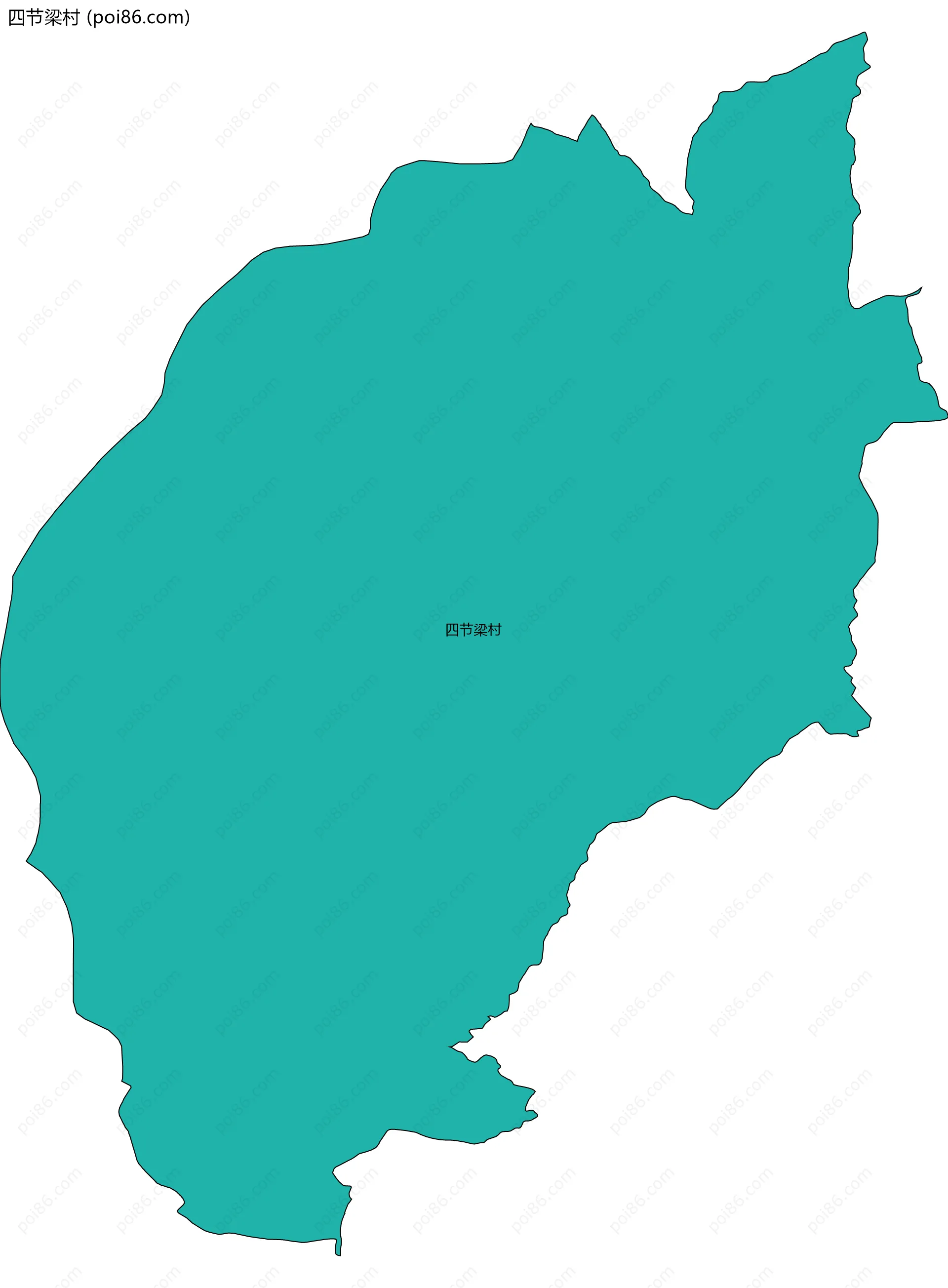 四节梁村边界地图