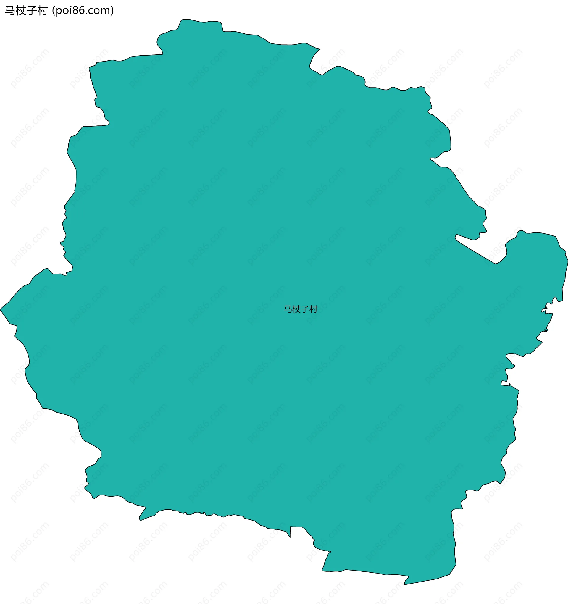 马杖子村边界地图