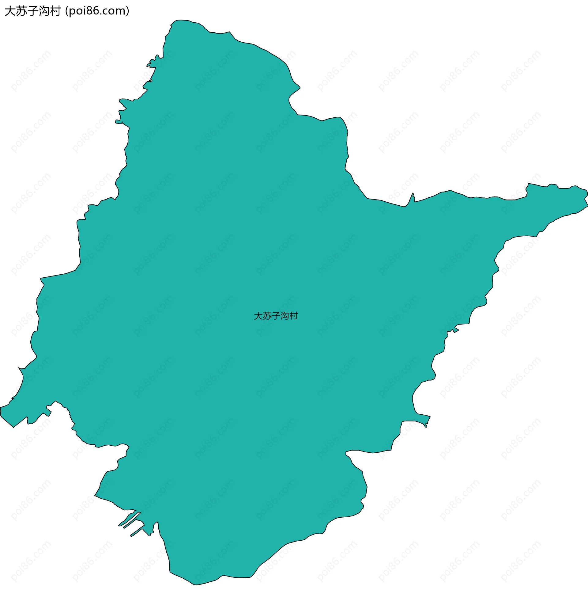 大苏子沟村边界地图