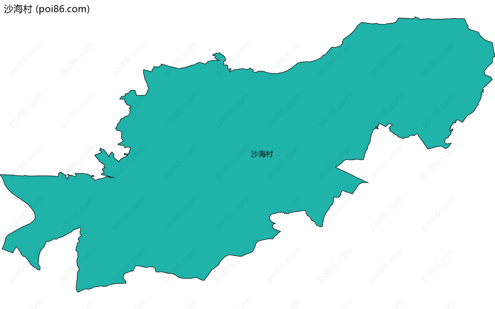 沙海村边界地图