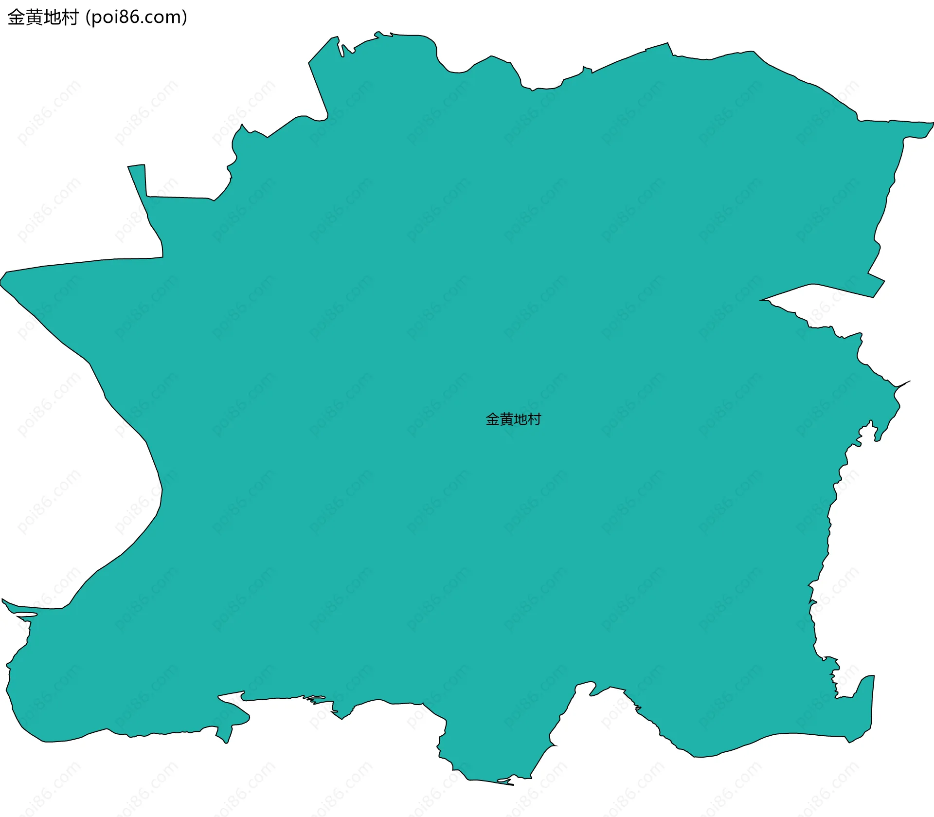 金黄地村边界地图
