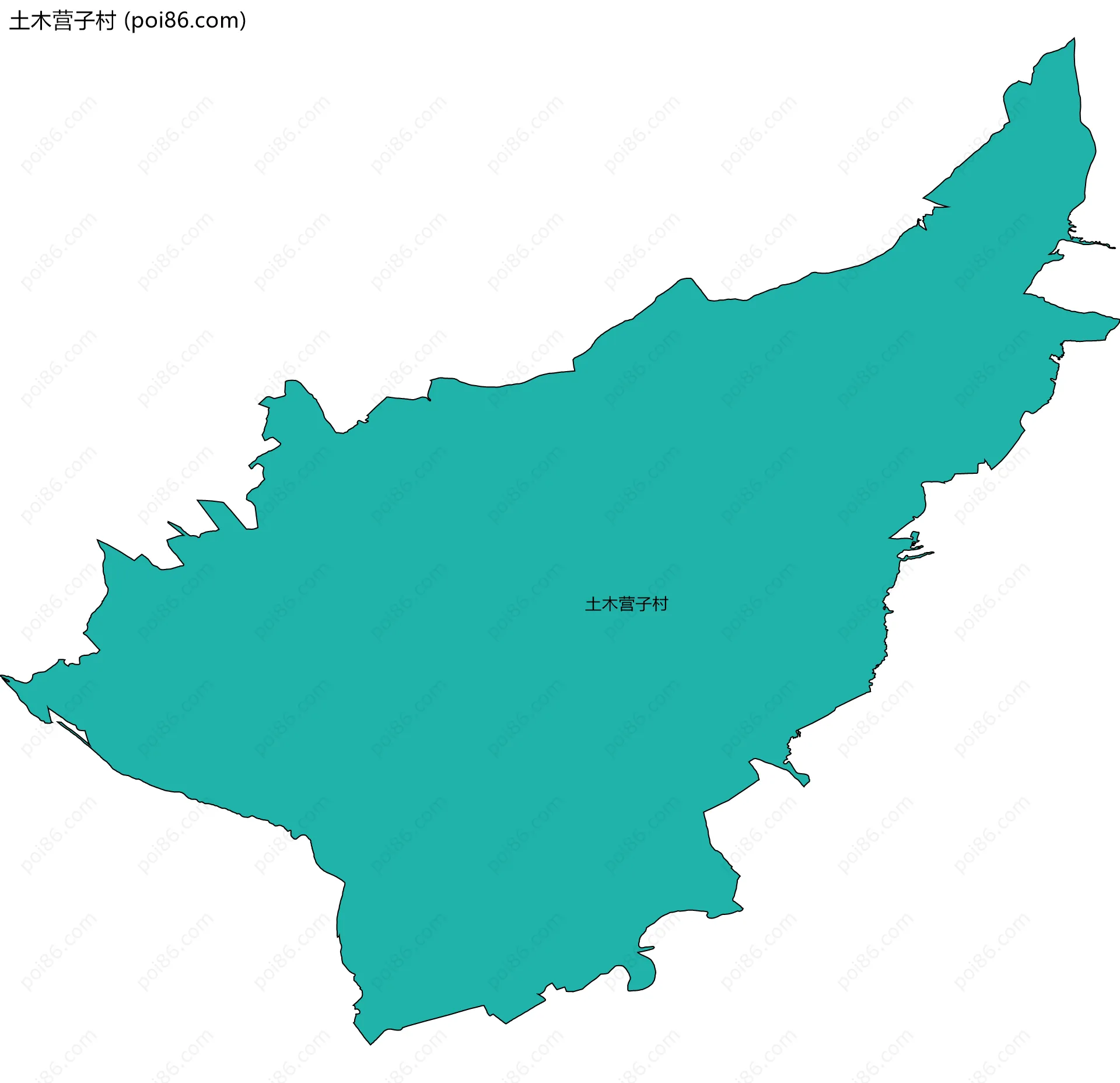 土木营子村边界地图