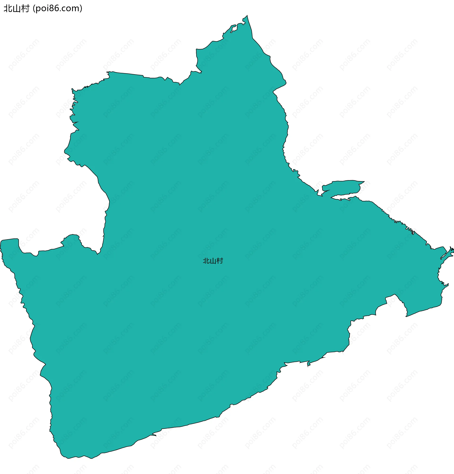 北山村边界地图