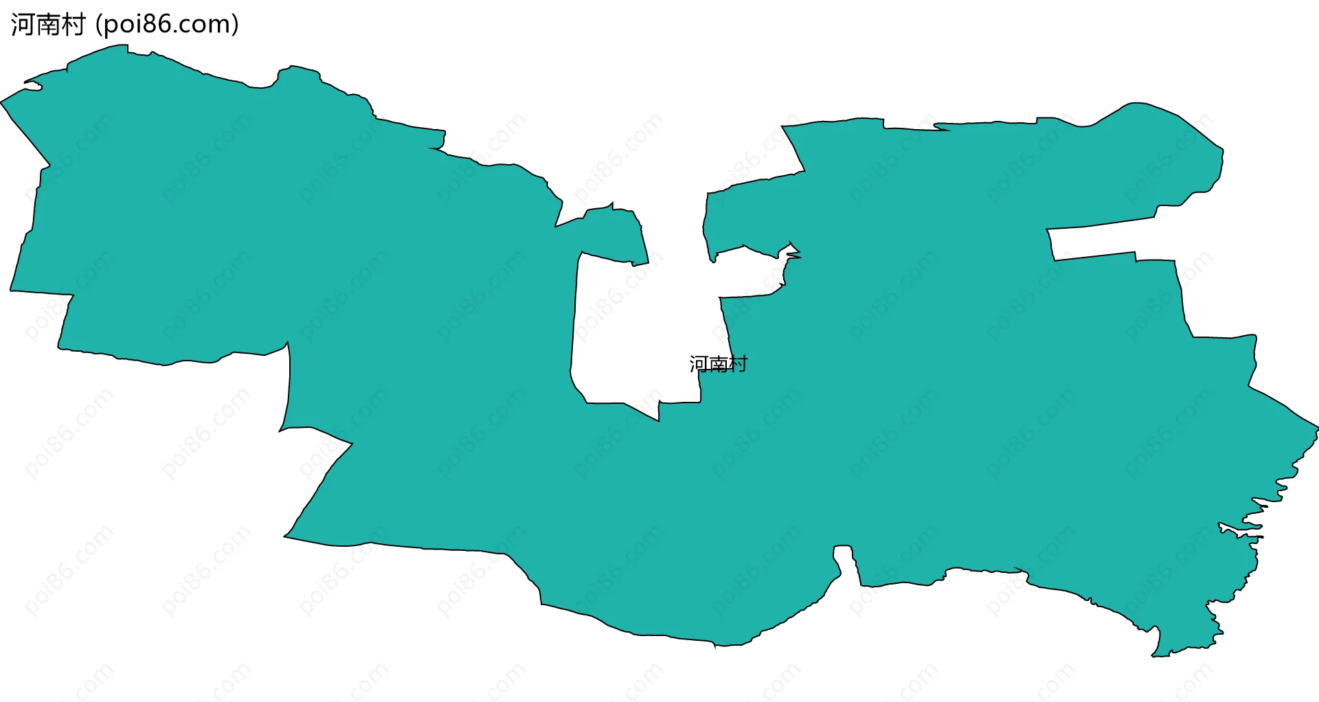 河南村边界地图