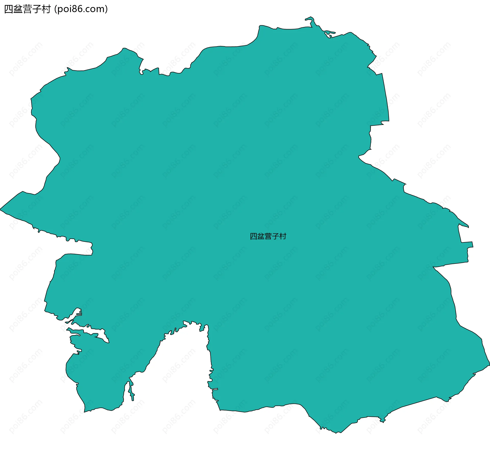 四盆营子村边界地图