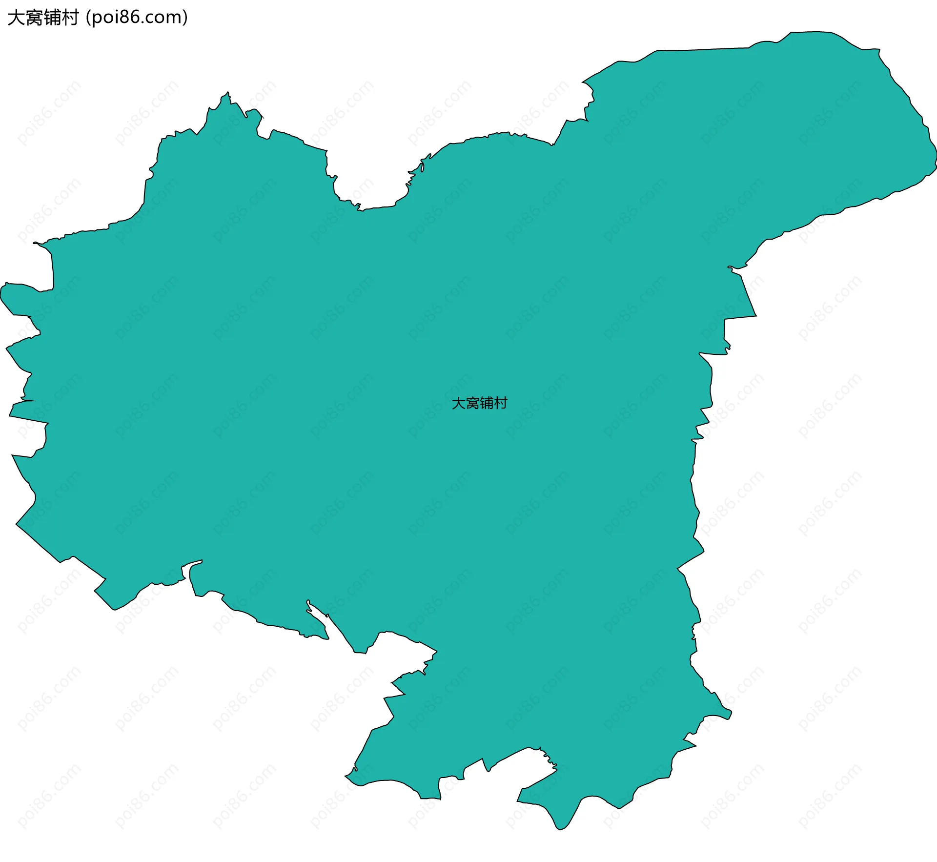 大窝铺村边界地图