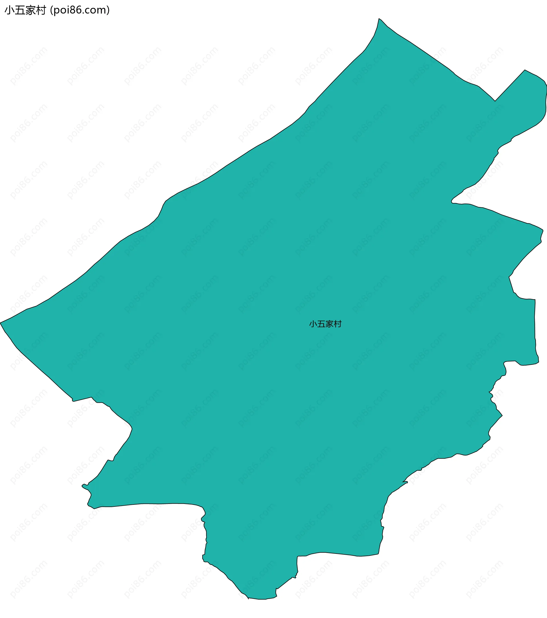 小五家村边界地图