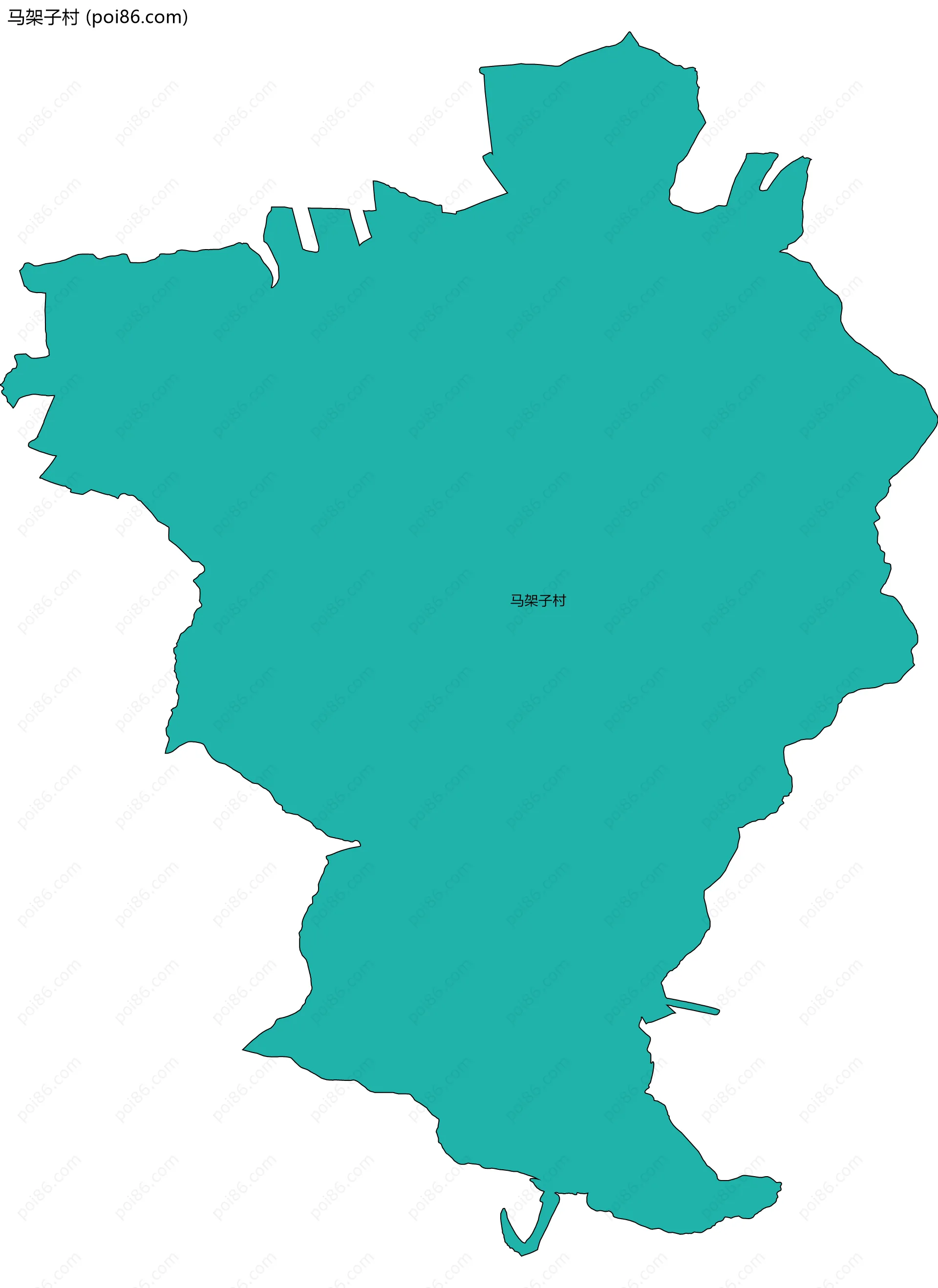 马架子村边界地图