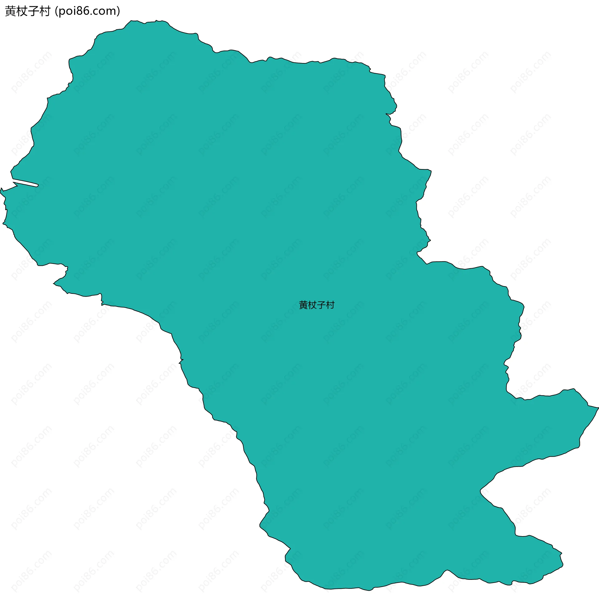 黄杖子村边界地图